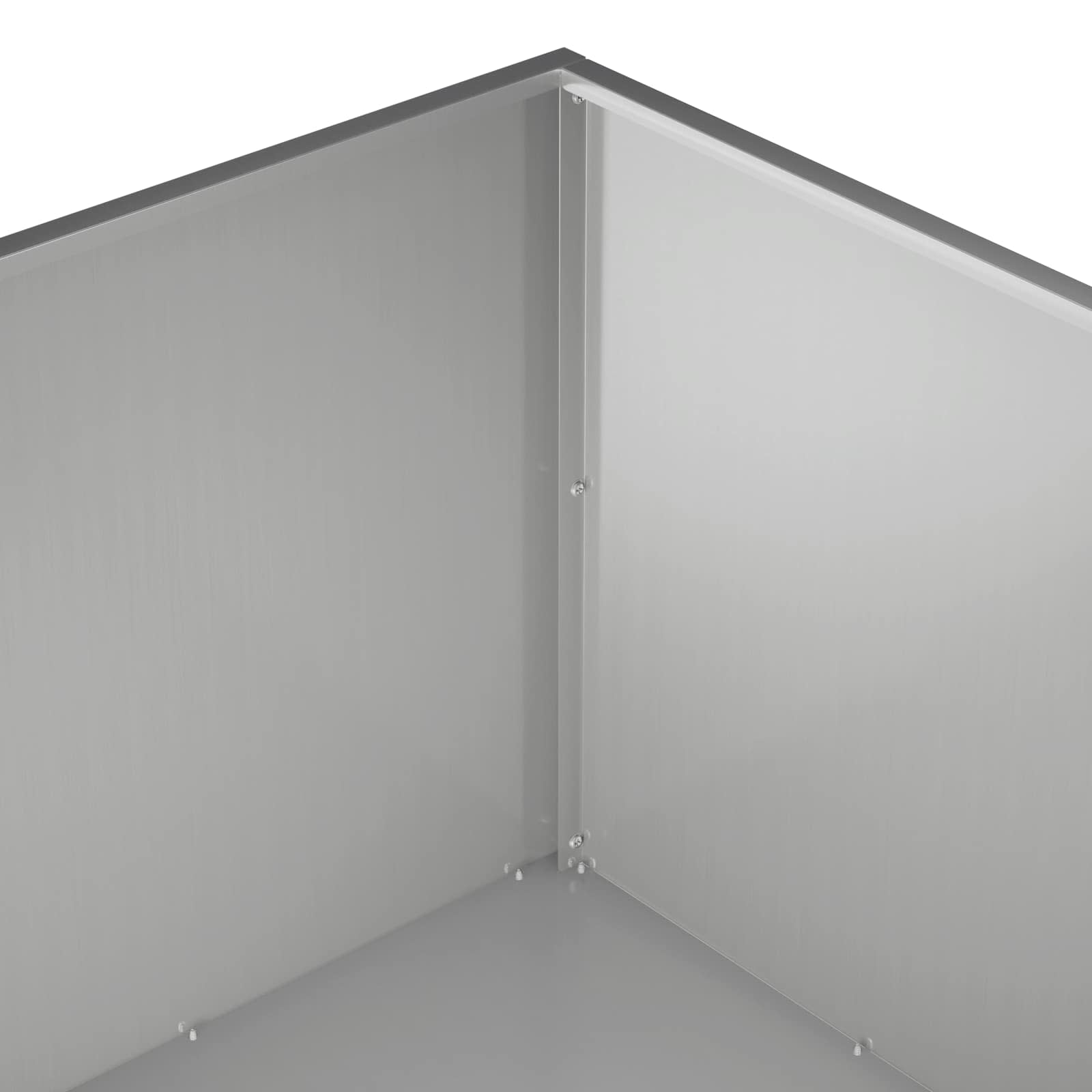 Kerti cserép 2 db ezüst 60 x 60 x 40 cm horganyzott acél
