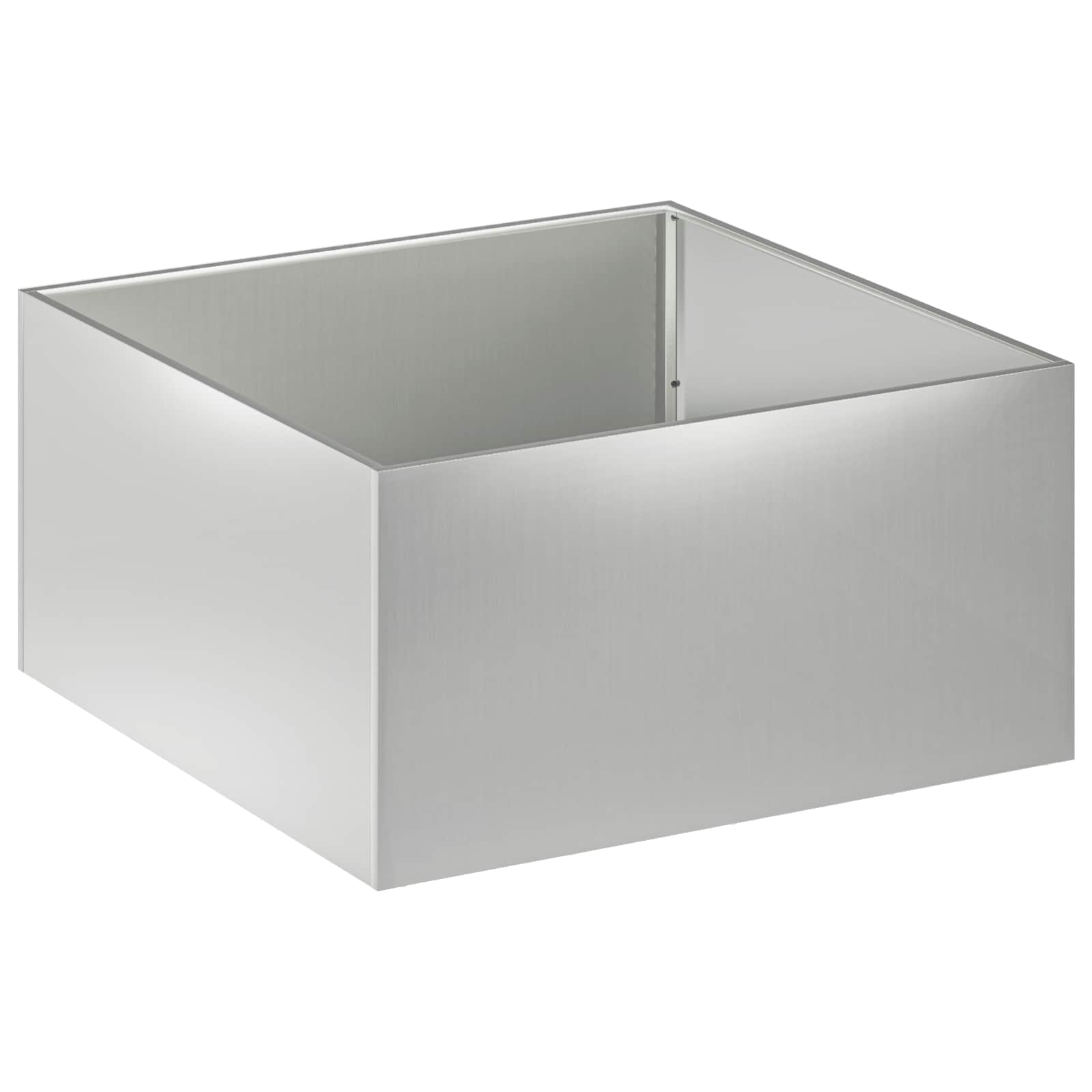 Kerti cserép 2 db ezüst 60 x 60 x 40 cm horganyzott acél
