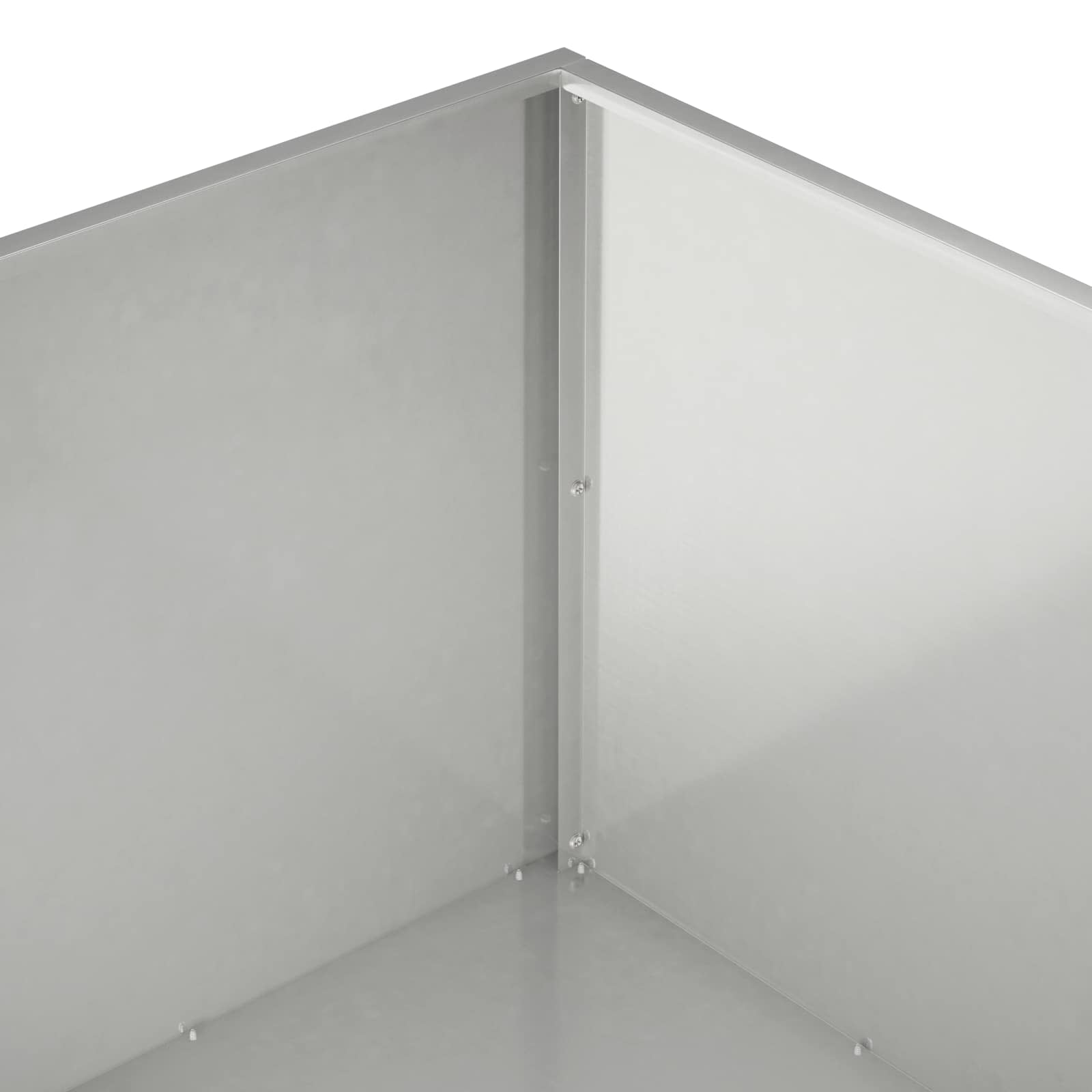 Kerti cserép 2 db ezüst 80 x 80 x 40 cm rozsdamentes acél