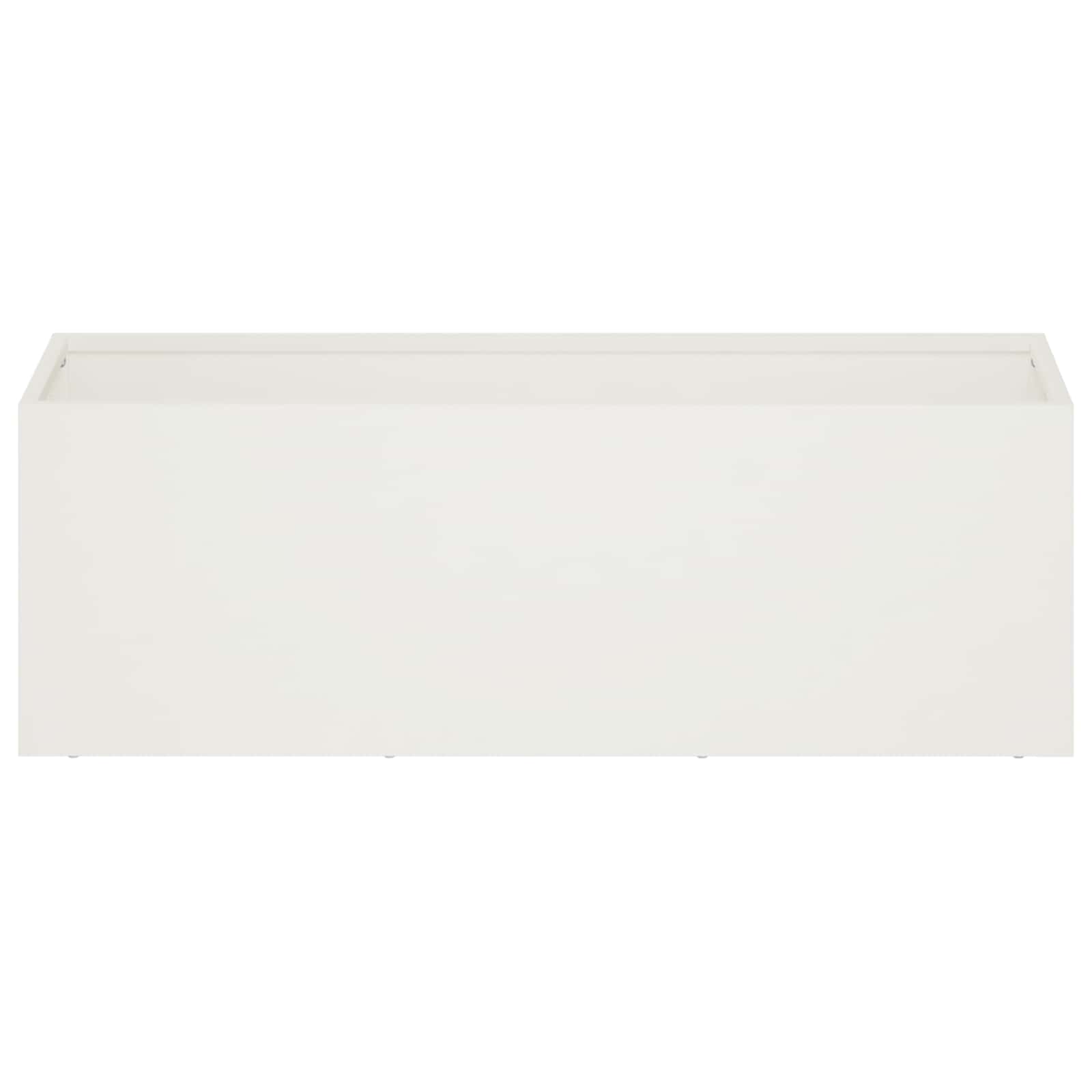 Kerti cserép fehér 40 x 20 x 20 cm hidegen hengerelt acél