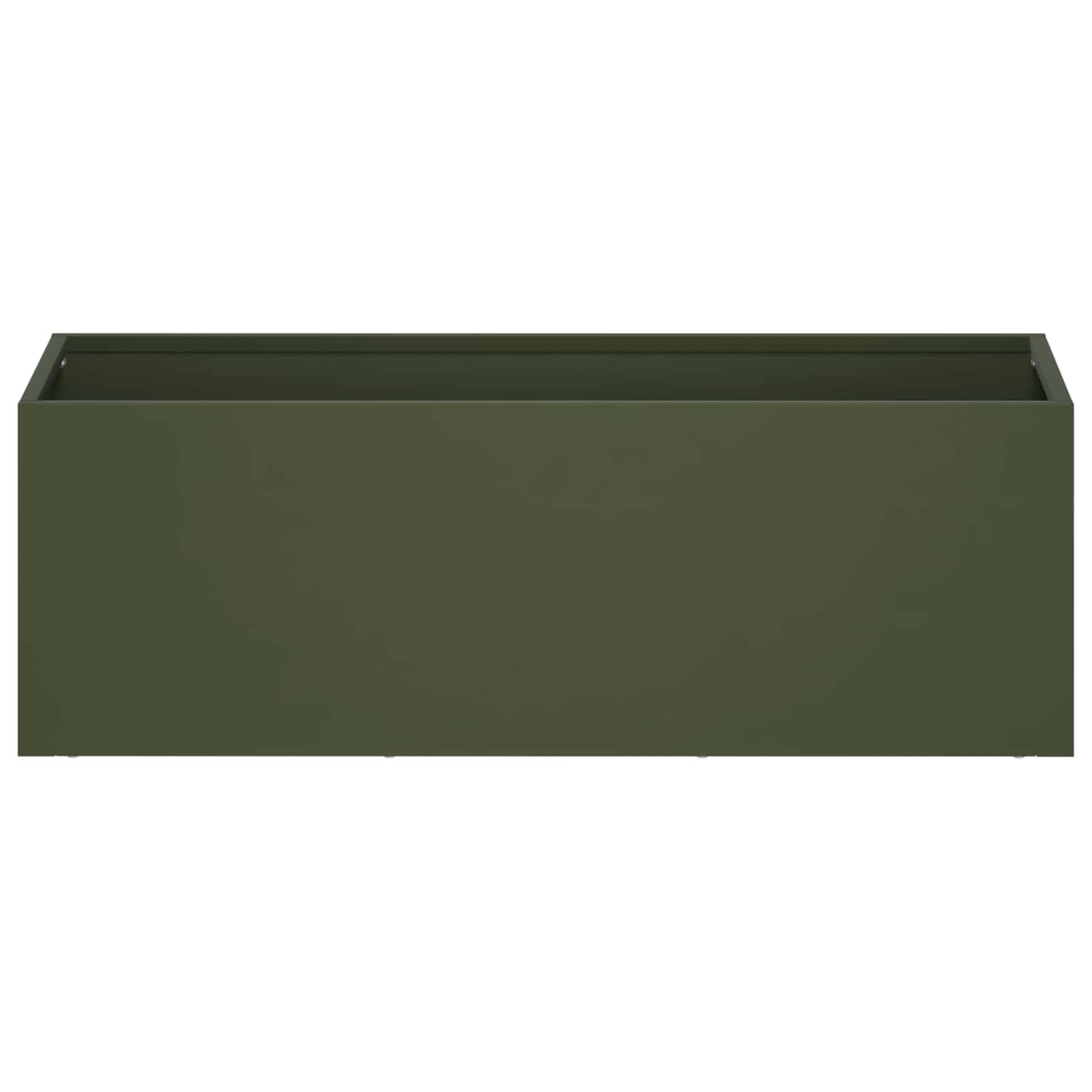 Kerti cserép 2 db olajzöld 60 x 20 x 20 cm