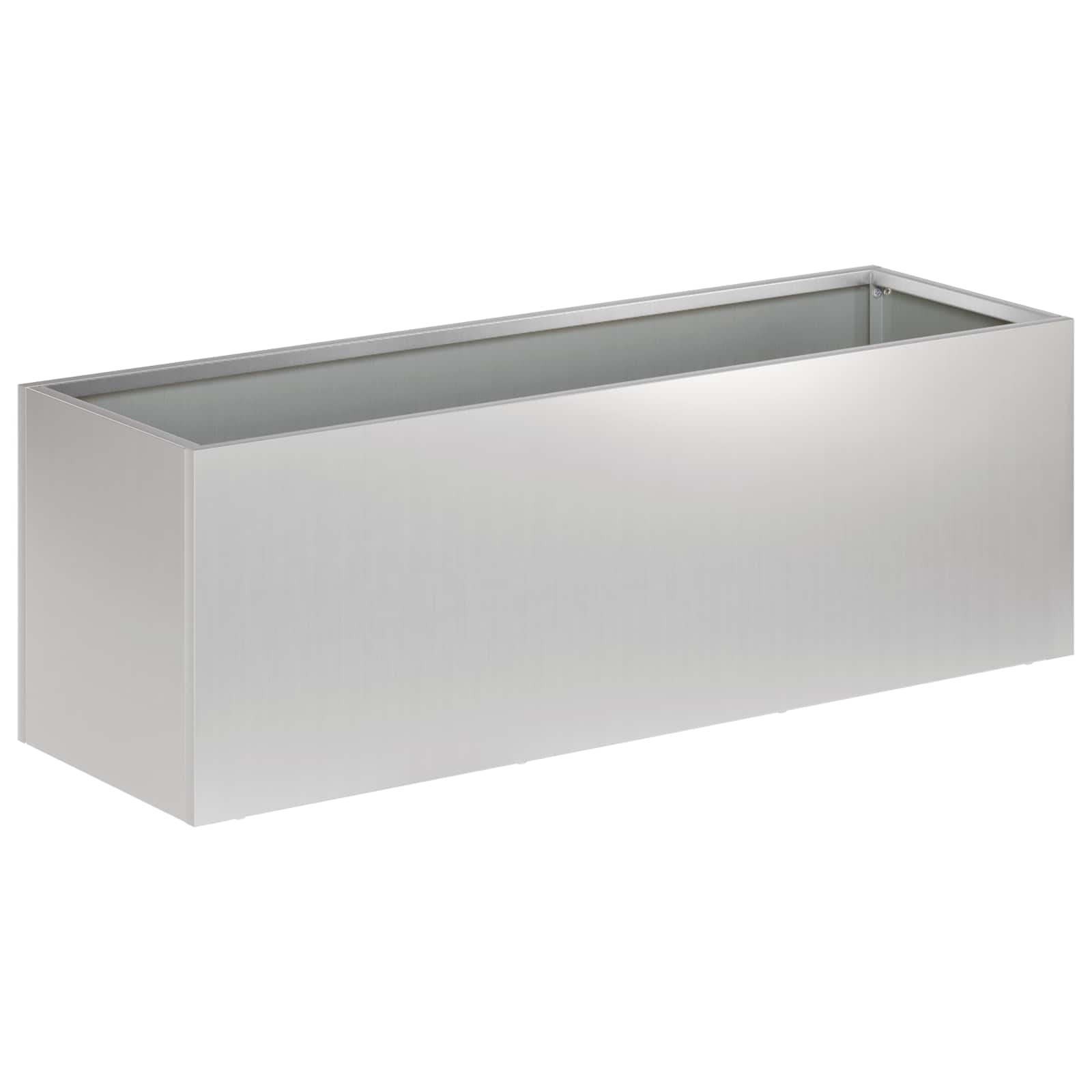 Kerti cserép 2 db ezüst 60 x 20 x 20 cm horganyzott acél