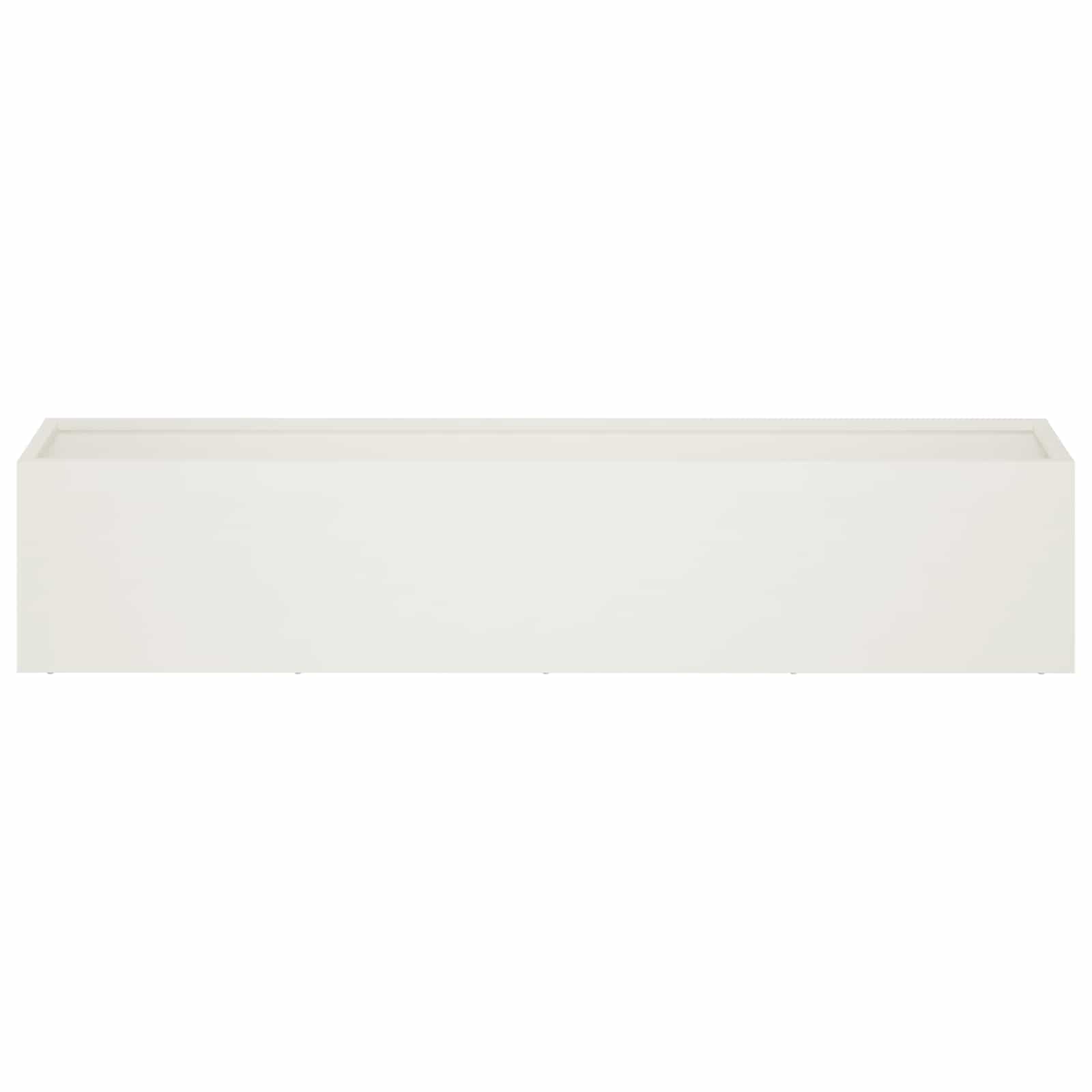 Kerti cserép 2 db fehér 80 x 20 x 20 cm hidegen hengerelt acél