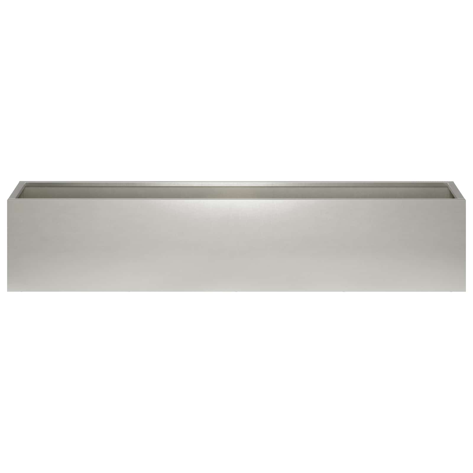 Kerti cserép 2 db ezüst 80 x 20 x 20 cm rozsdamentes acél