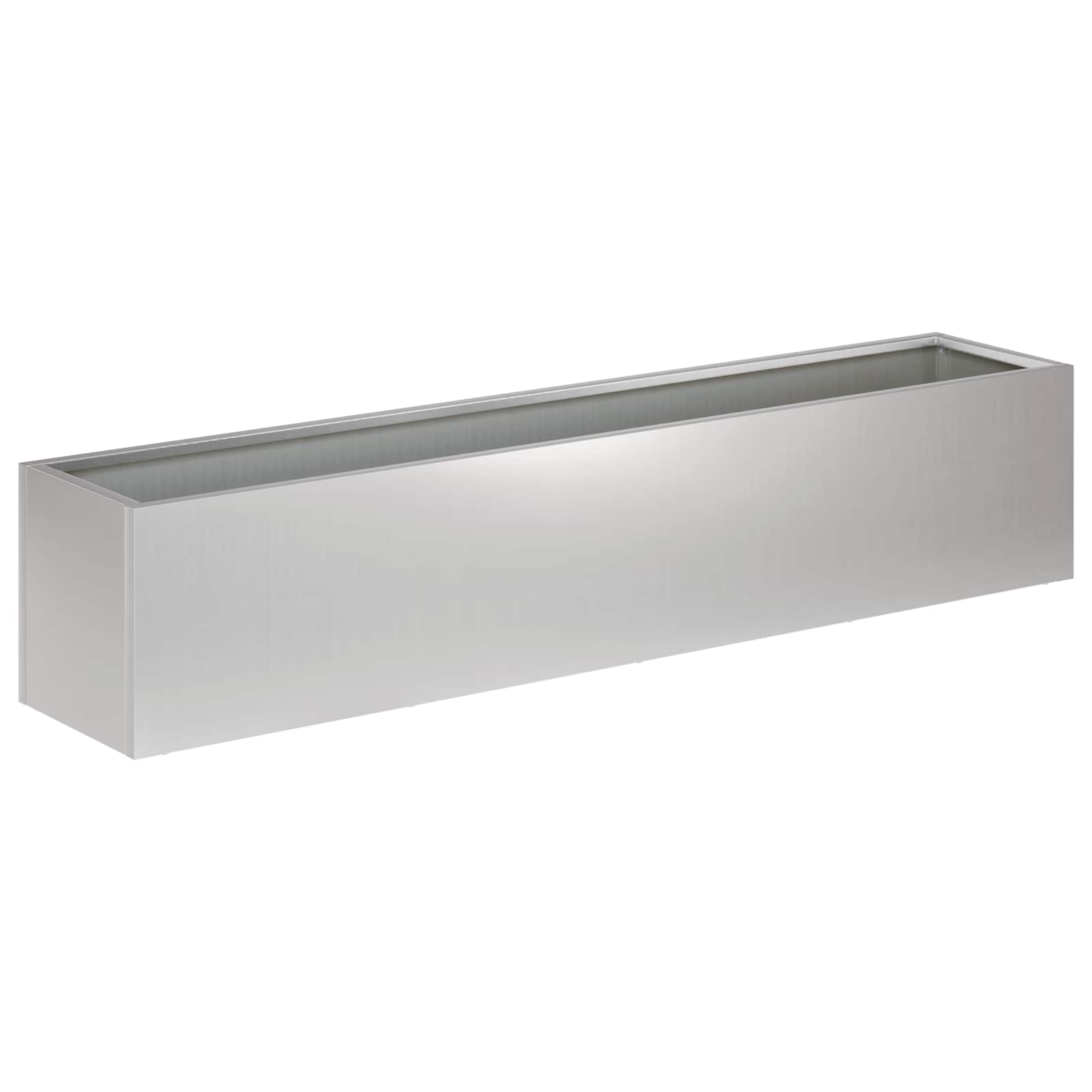 Kerti cserép 2 db ezüst 80 x 20 x 20 cm horganyzott acél
