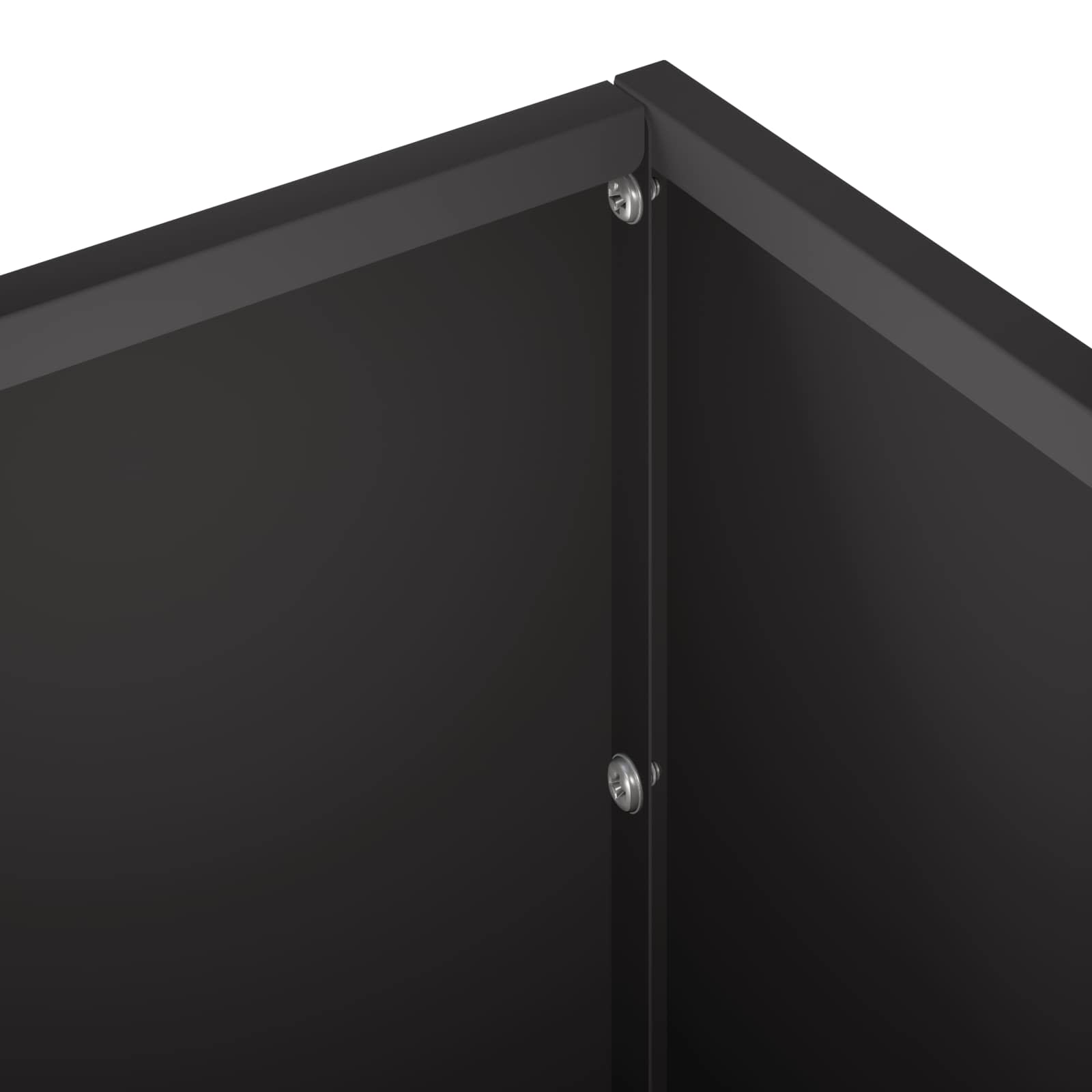 Kerti cserép fekete 100 x 20 x 20 cm hidegen hengerelt acél