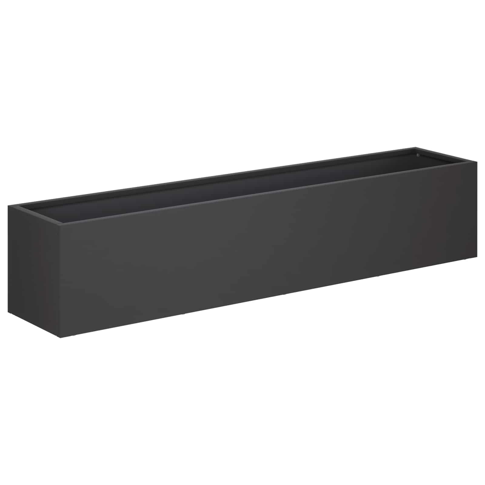 Kerti cserép 2 db fekete 100 x 20 x 20 cm