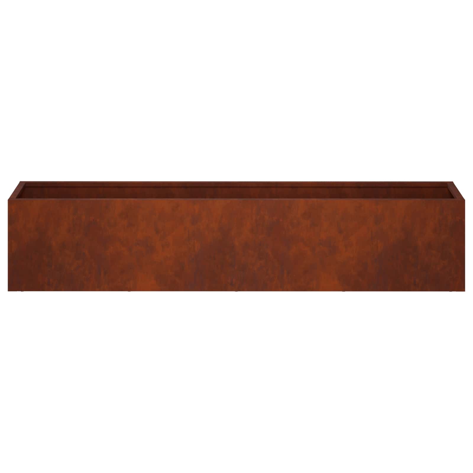 Kerti cserép 2 db rozsdás 100 x 20 x 20 cm időjárásálló acél