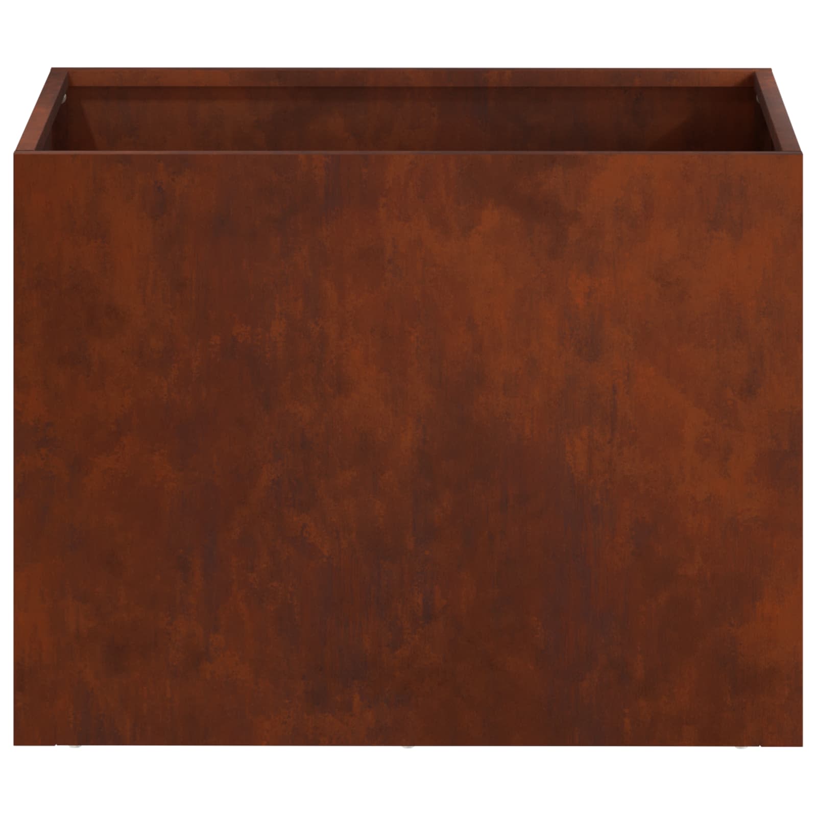 Kerti cserép 2 db rozsdás 40 x 30 x 30 cm időjárásálló acél
