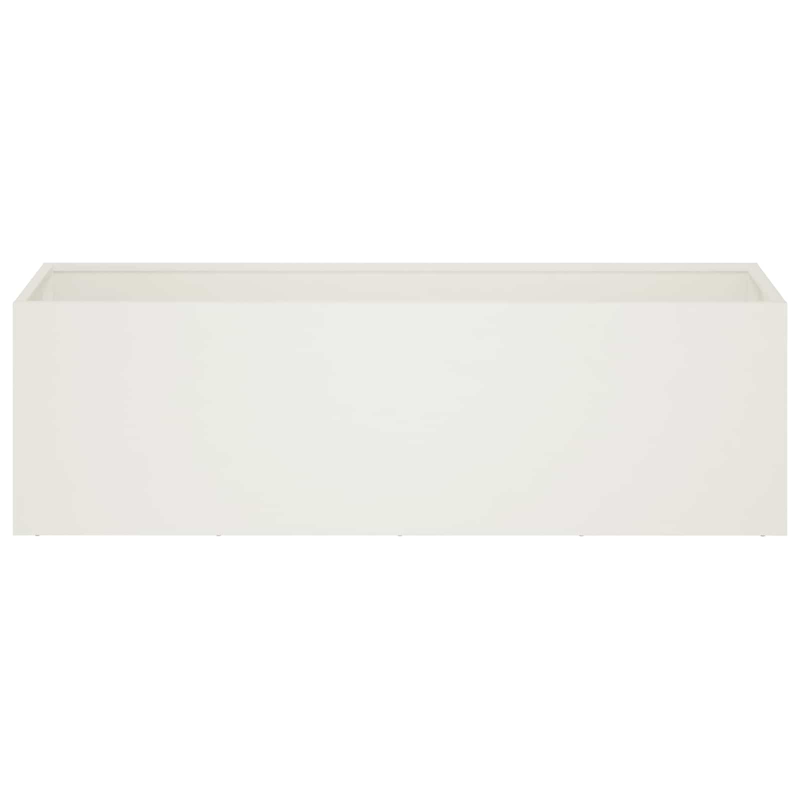 Kerti cserép fehér 80 x 30 x 30 cm hidegen hengerelt acél