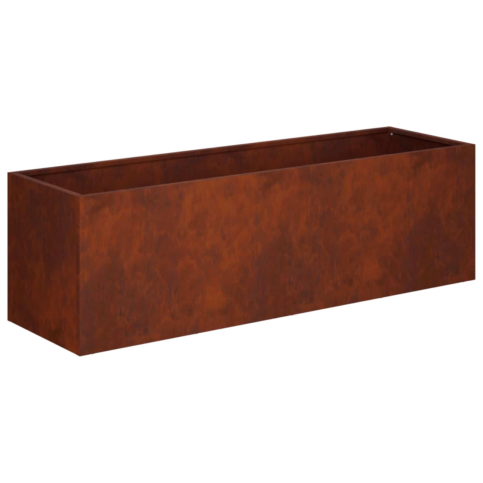 Kerti cserép 2 db rozsdás 80 x 30 x 30 cm időjárásálló acél