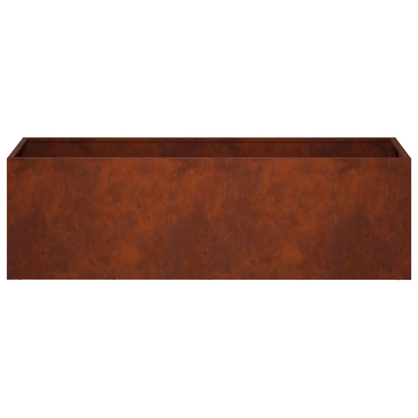 Kerti cserép 2 db rozsdás 80 x 30 x 30 cm időjárásálló acél