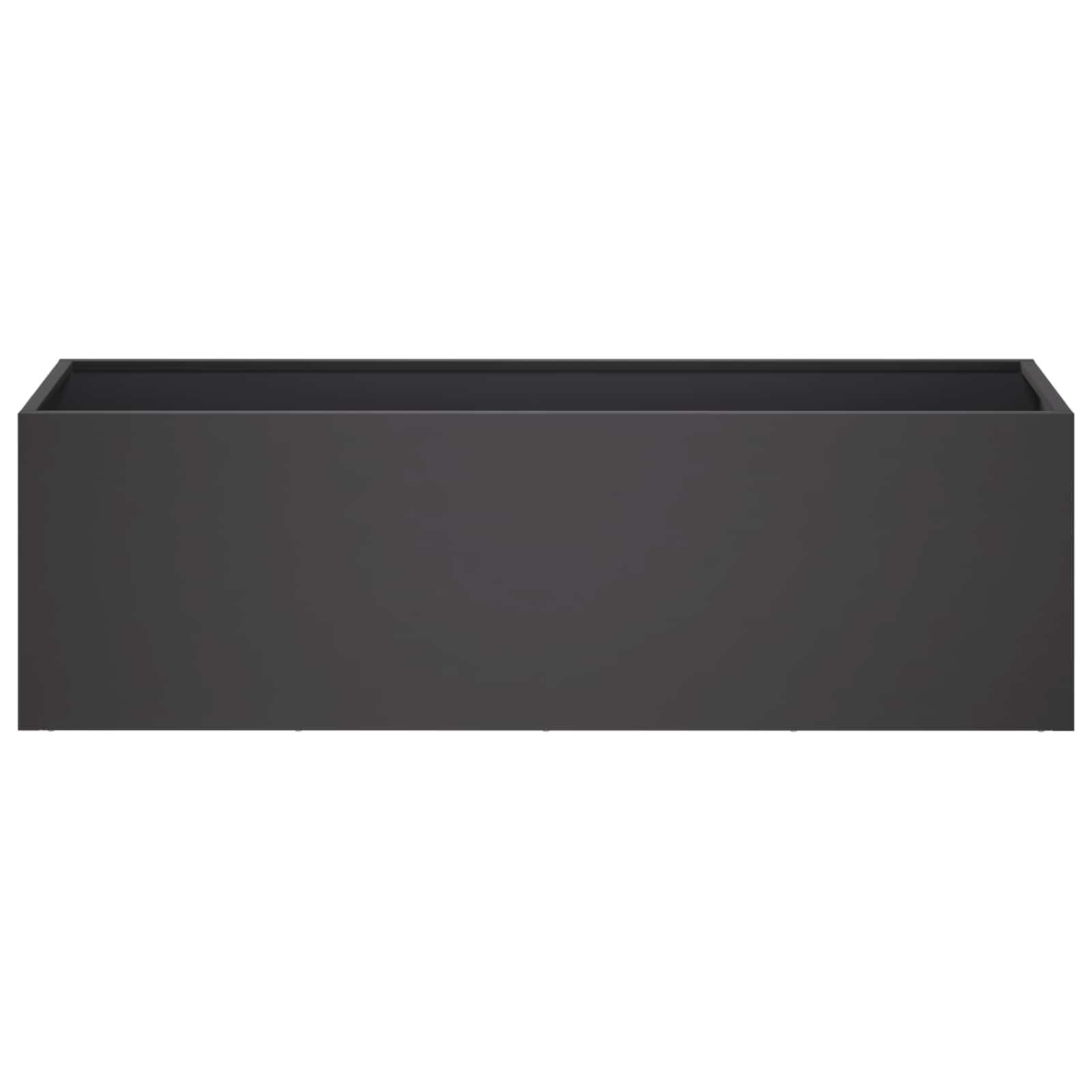 Kerti cserép 2 db fekete 100 x 30 x 30 cm