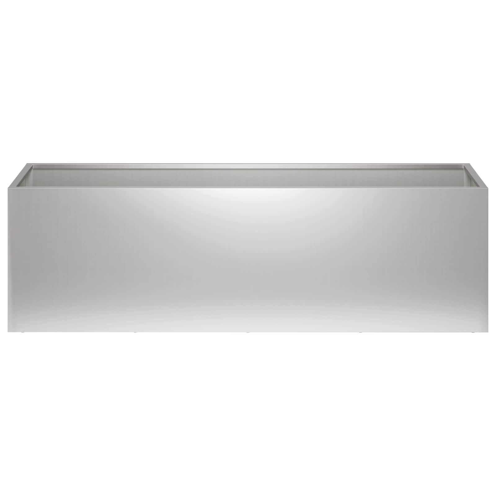 Kerti cserép ezüst 100 x 30 x 30 cm horganyzott acél