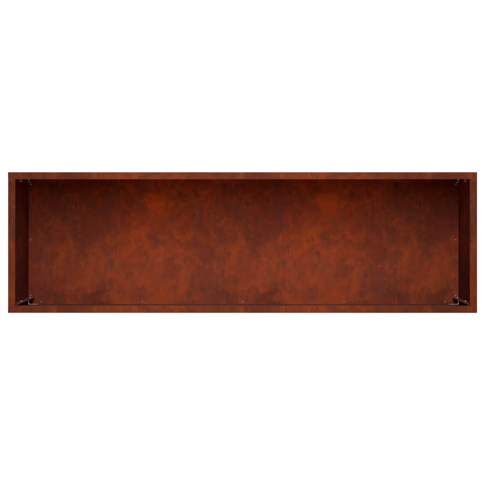 Kerti cserép 2 db rozsdás 100 x 30 x 30 cm időjárásálló acél