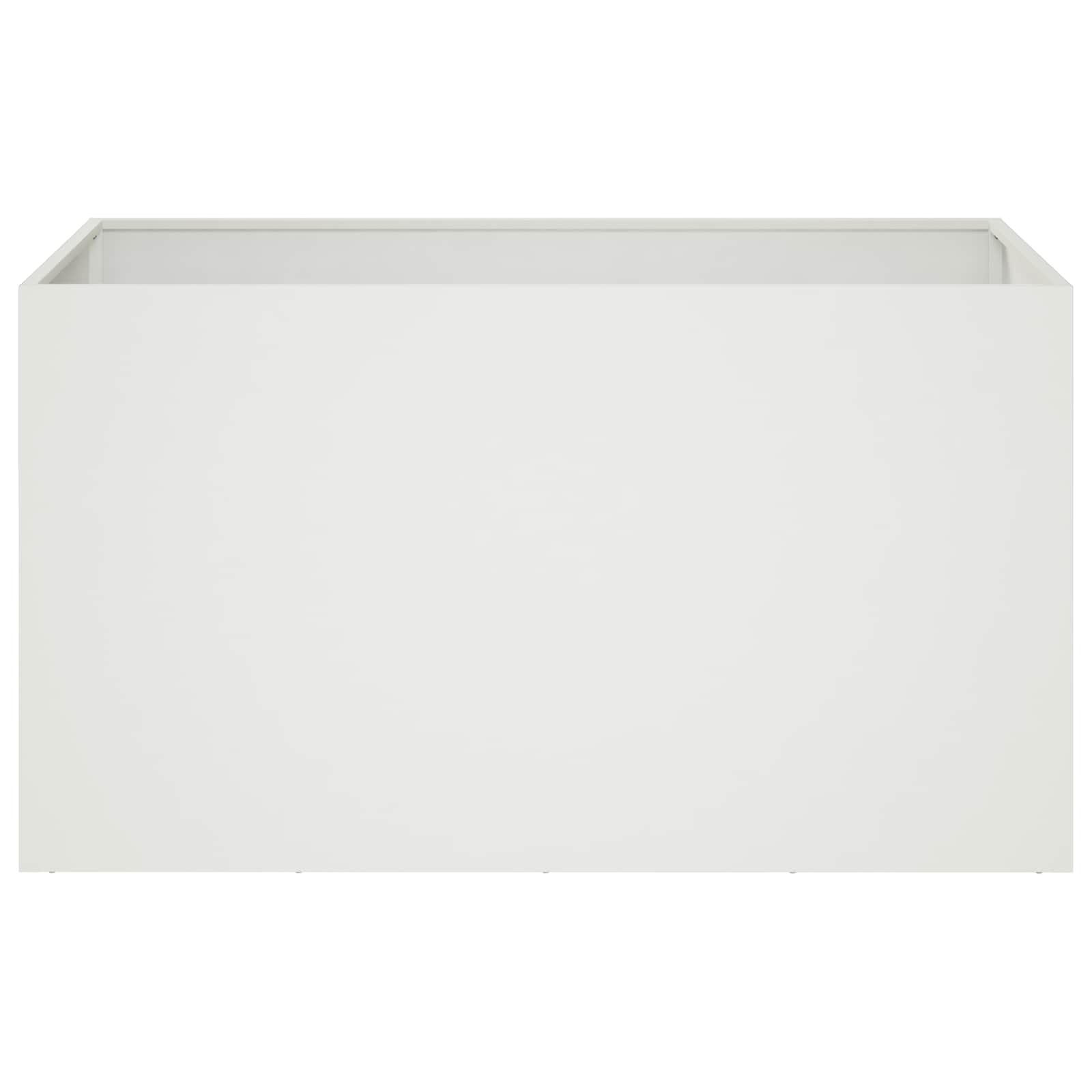 Kerti cserép fehér 80 x 50 x 50 cm hidegen hengerelt acél