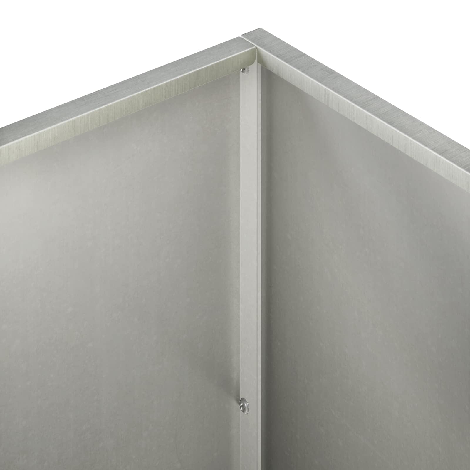 Kerti cserép 2 db ezüst 100 x 50 x 50 cm rozsdamentes acél