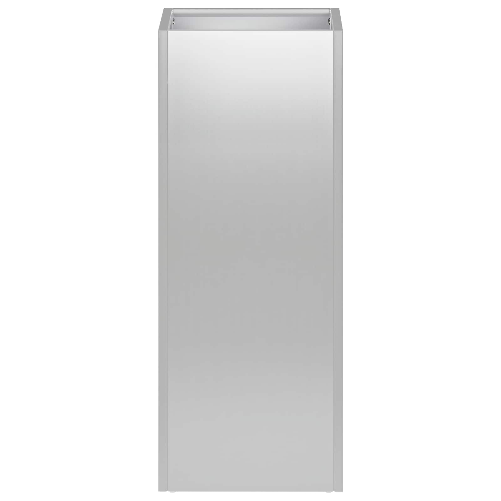 Kerti cserép ezüst 20 x 20 x 50 cm horganyzott acél