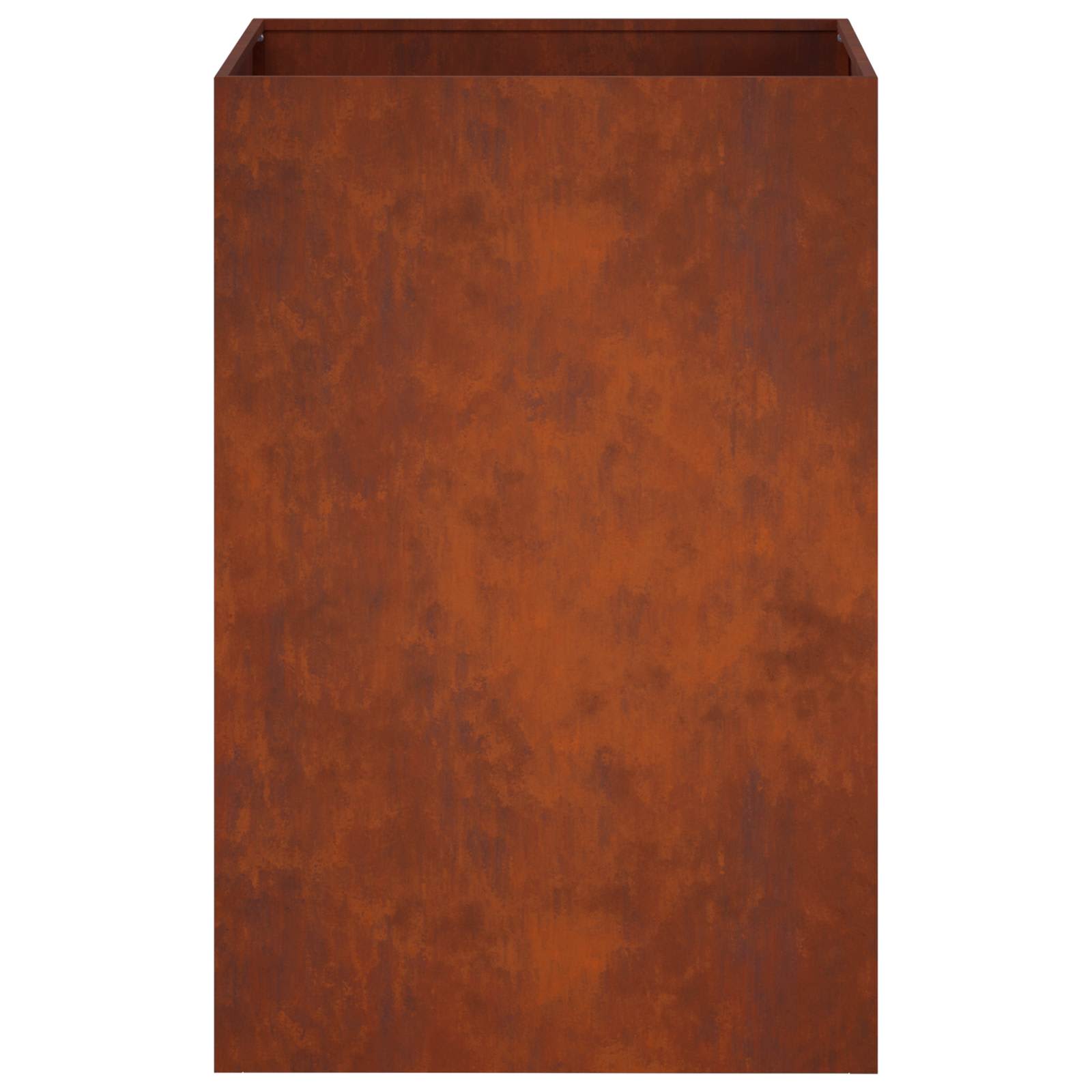 Kerti cserép 2 db rozsdás 40 x 40 x 75 cm időjárásálló acél