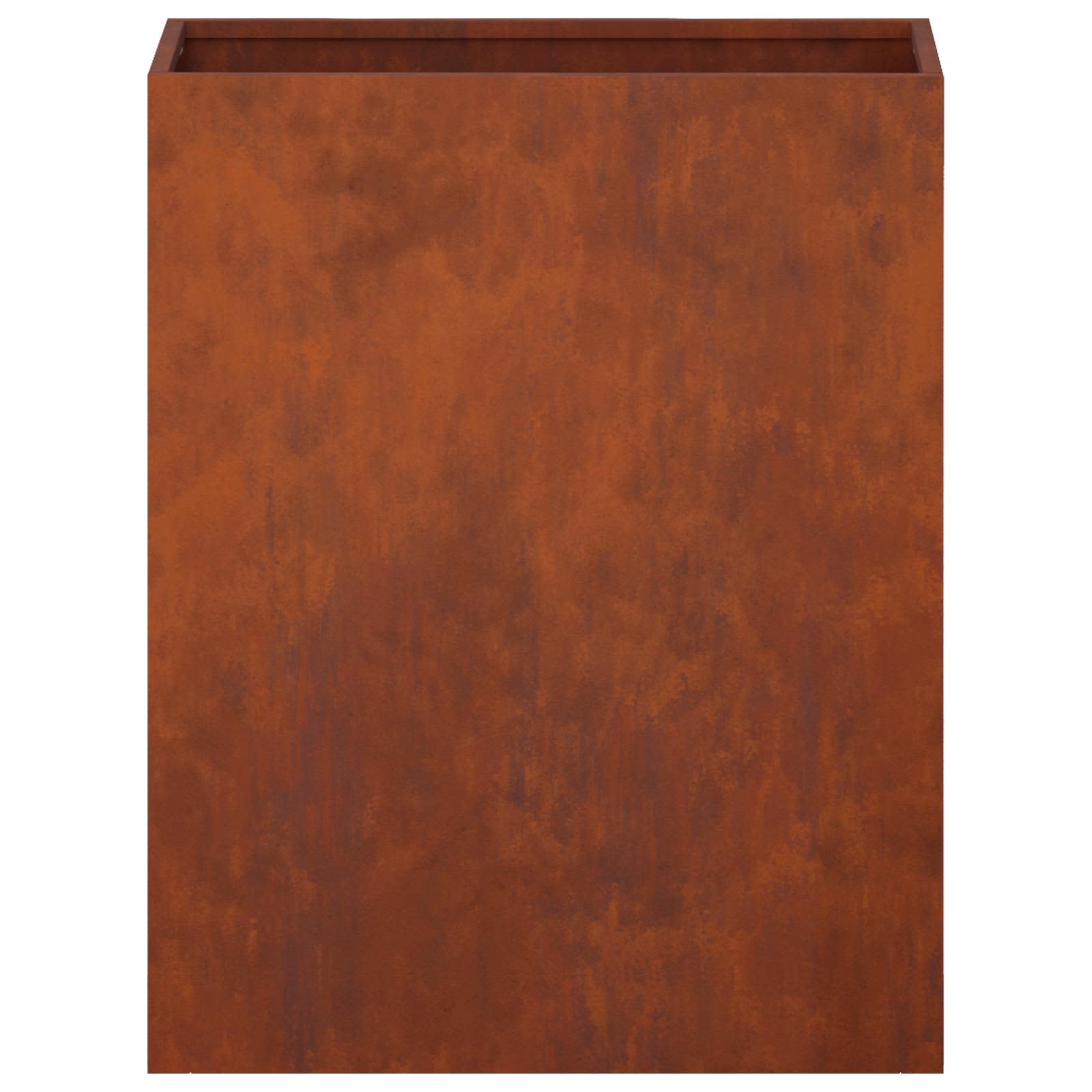 Kerti cserép rozsdás 40 x 20 x 40 cm időjárásálló acél