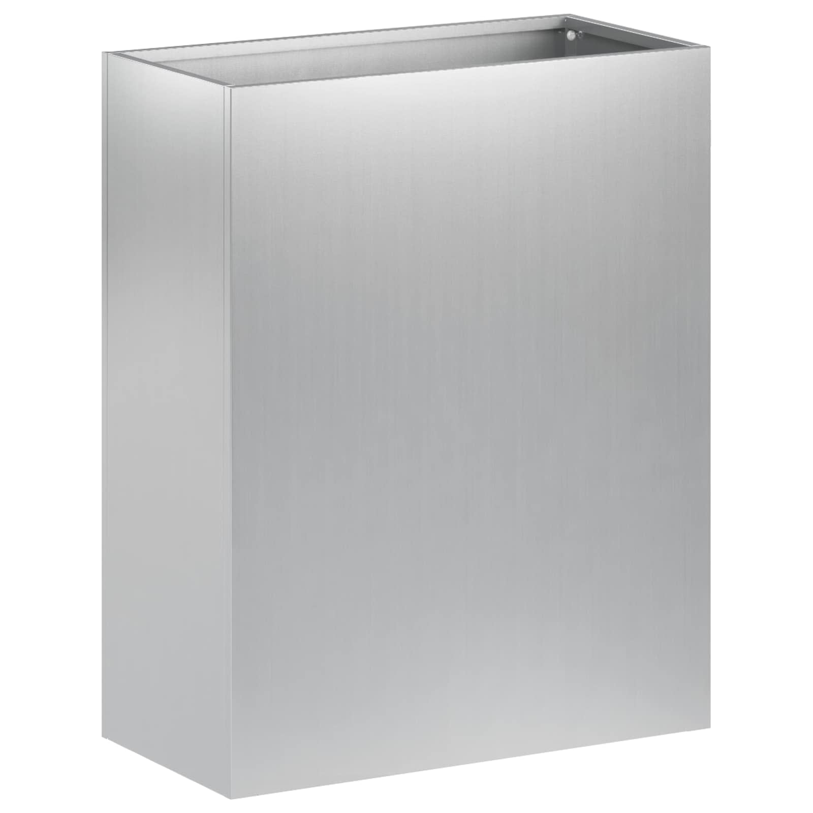 Kerti cserép 2 db ezüst 40 x 20 x 50 cm horganyzott acél
