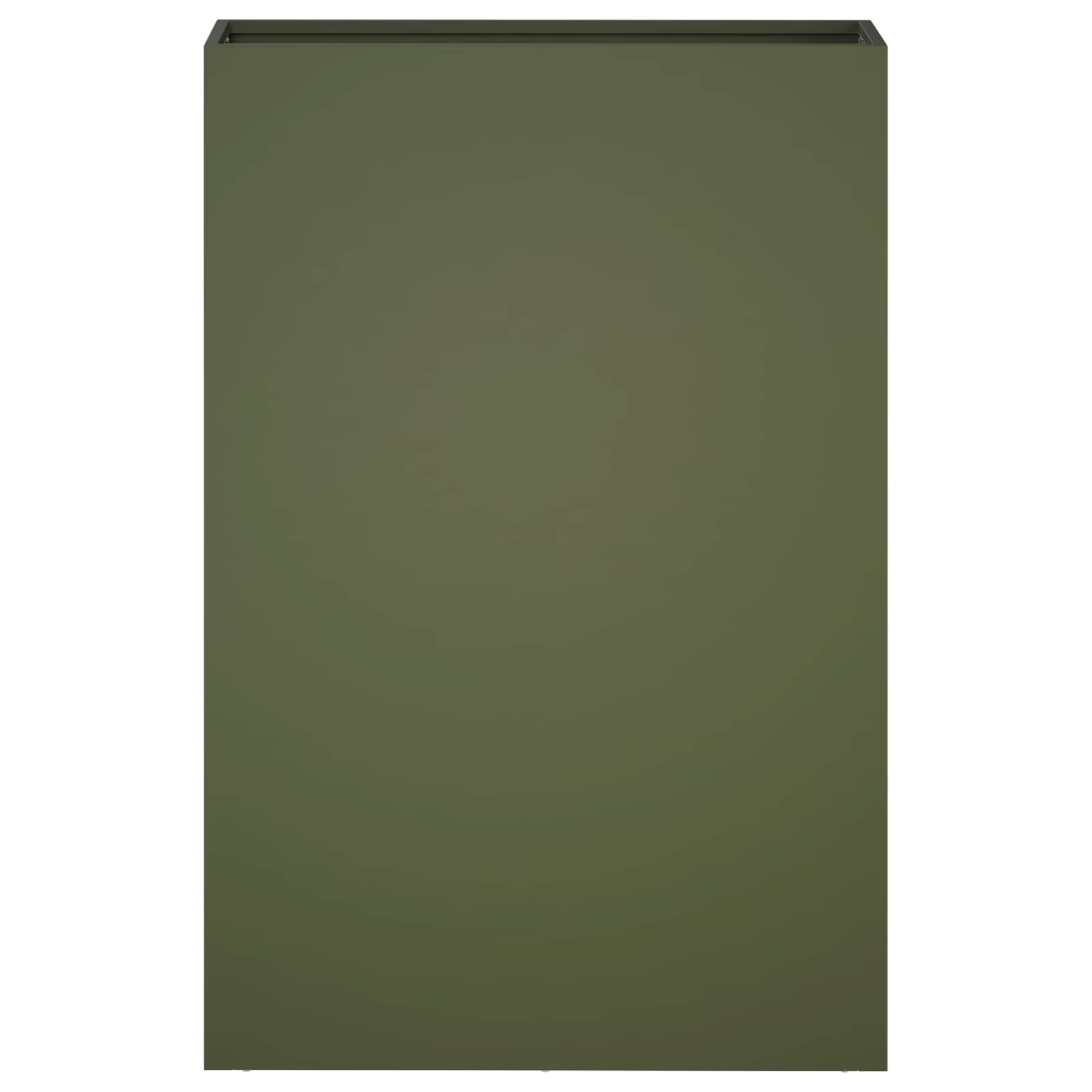 Kerti cserép olajzöld 40 x 20 x 75 cm hidegen hengerelt acél