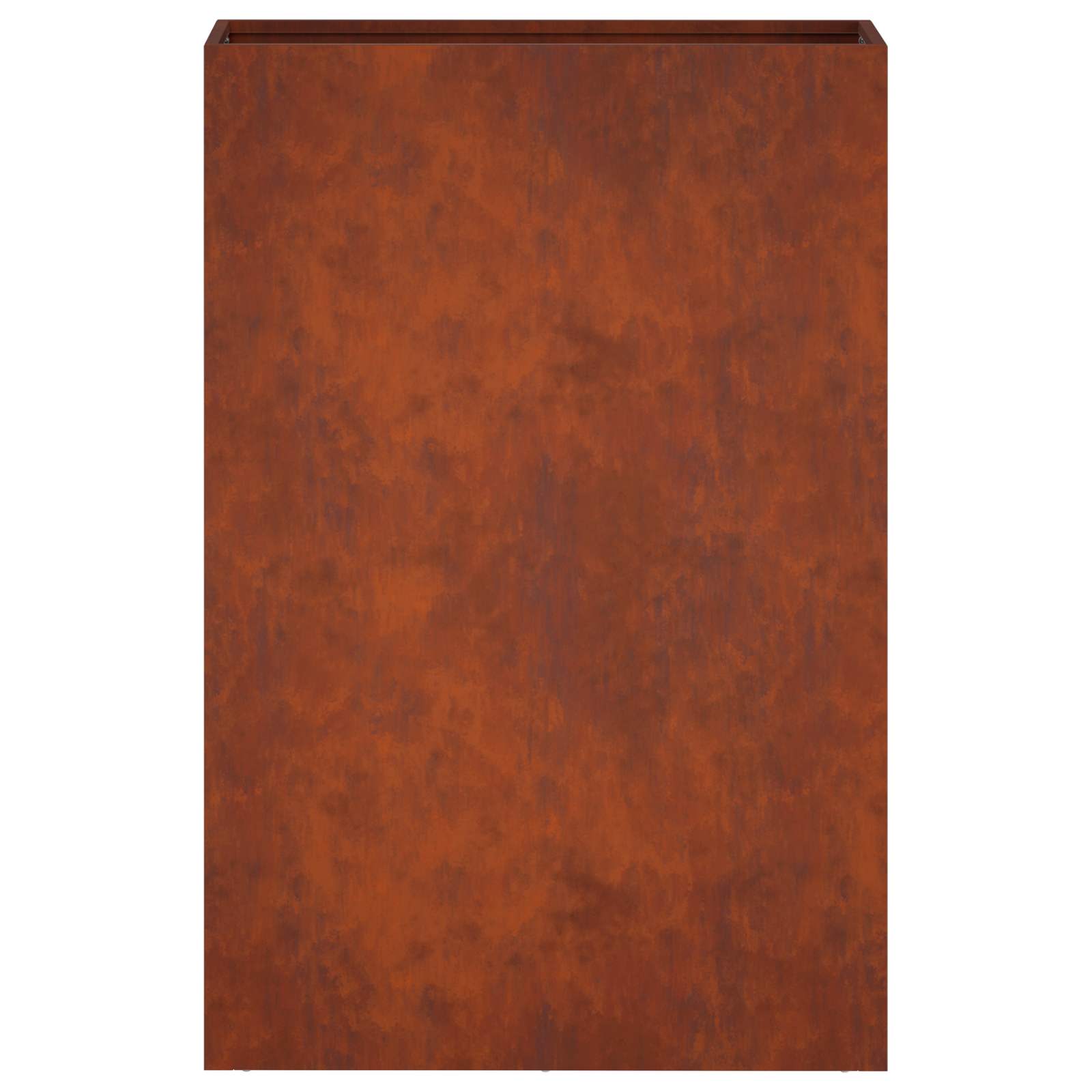 Kerti cserép rozsdás 40 x 20 x 75 cm időjárásálló acél