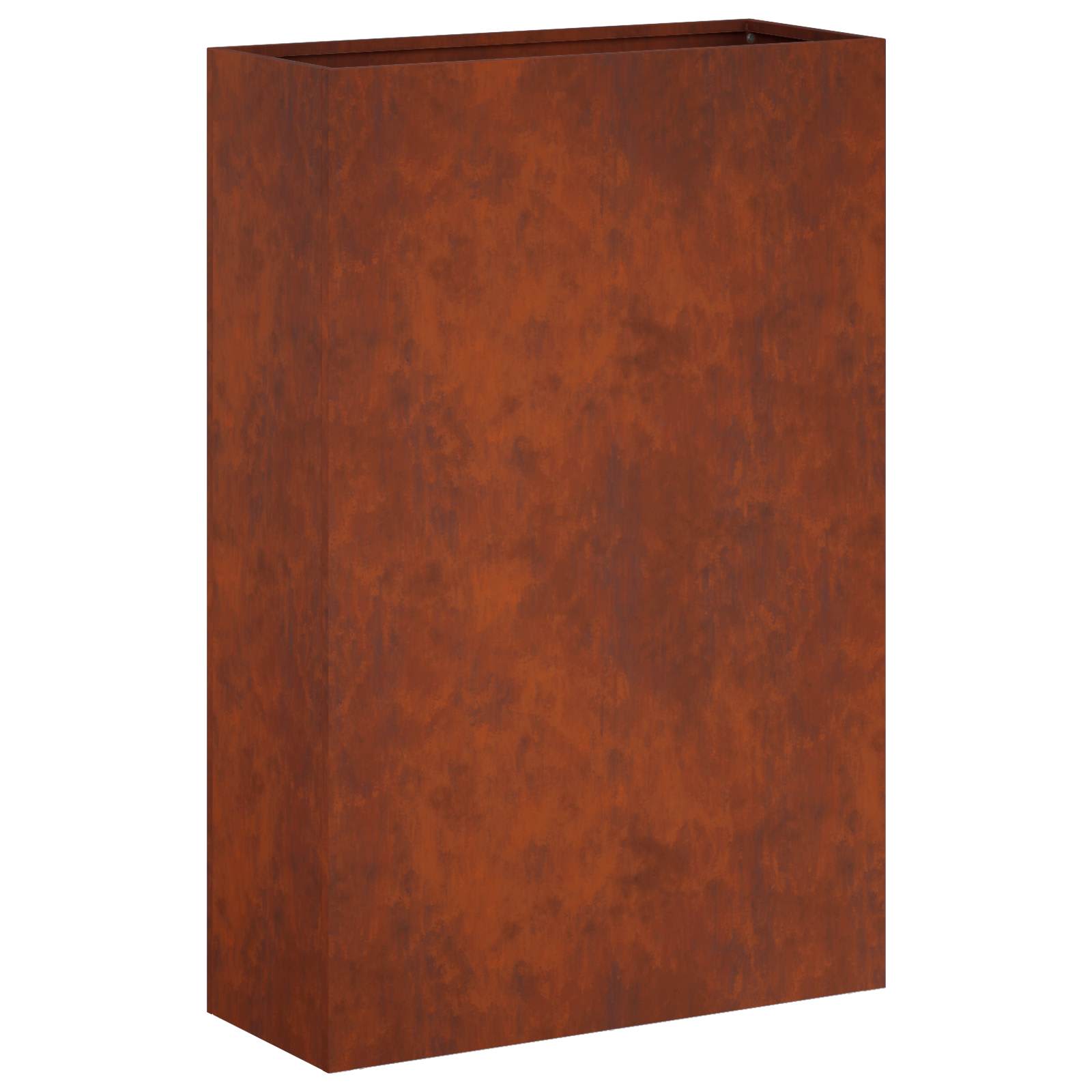 Kerti cserép rozsdás 40 x 20 x 75 cm időjárásálló acél