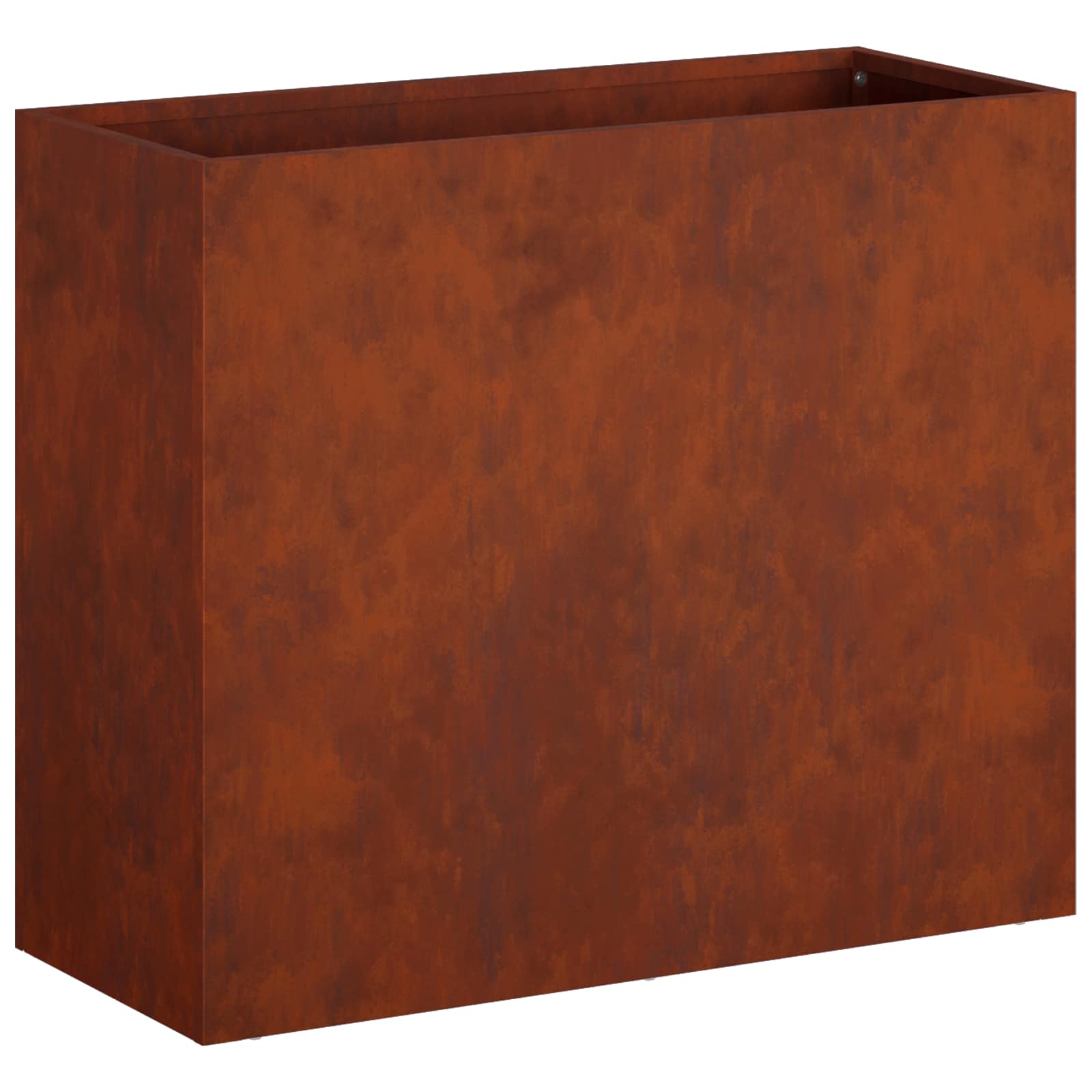 Kerti cserép rozsdás 50 x 20 x 40 cm időjárásálló acél