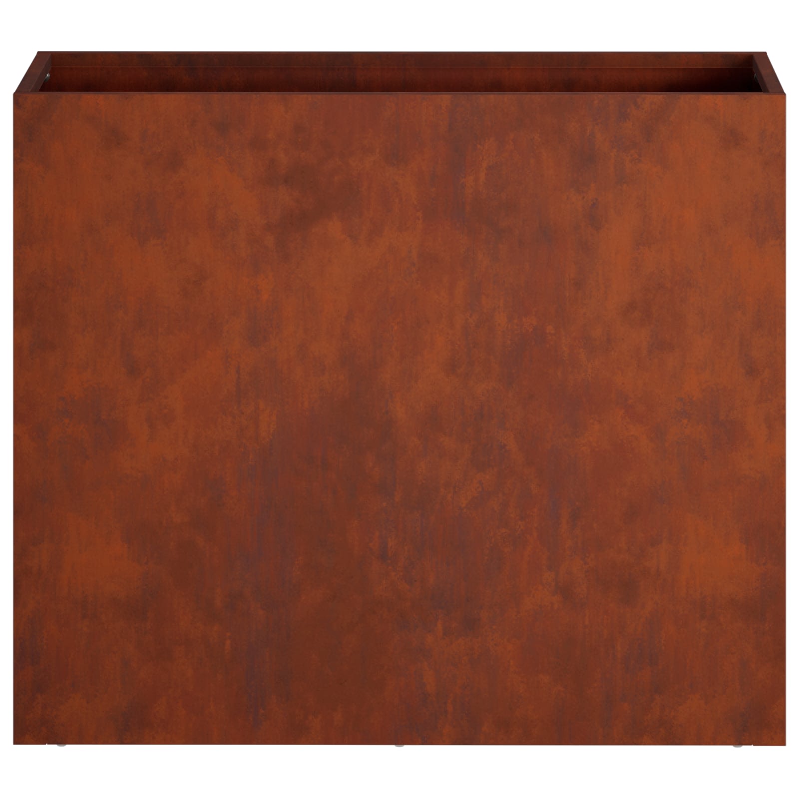 Kerti cserép 2 db rozsdás 50 x 20 x 40 cm időjárásálló acél