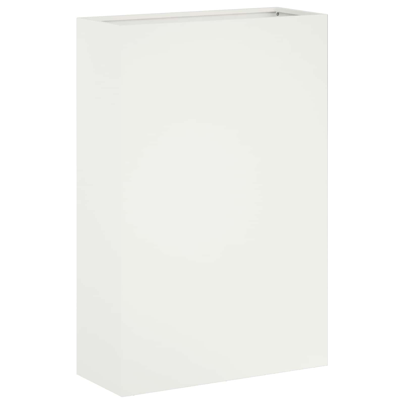 Kerti cserép 2 db fehér 50 x 20 x 75 cm hidegen hengerelt acél