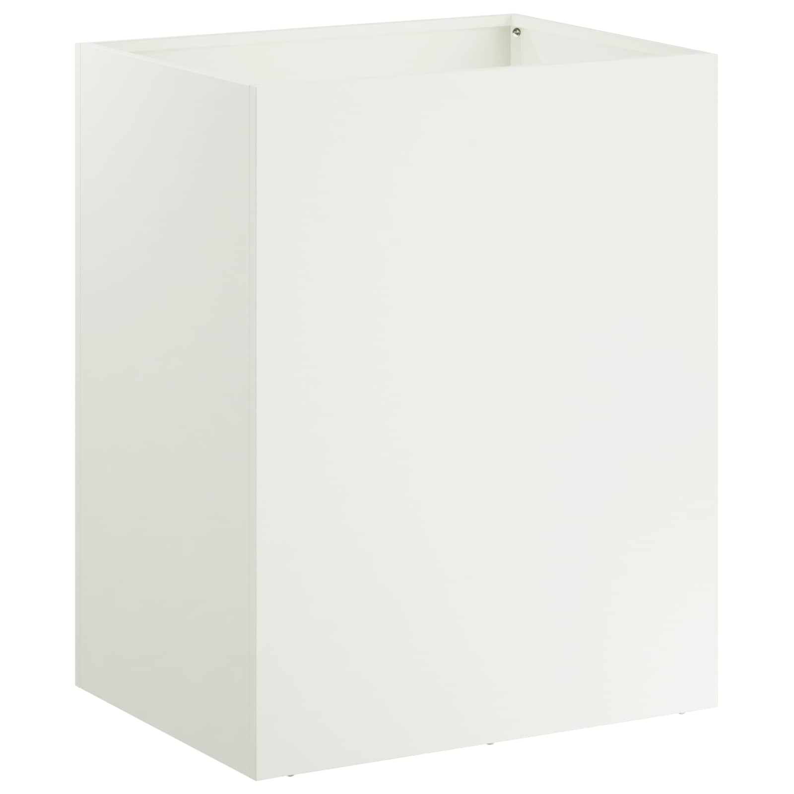 Kerti cserép 2 db fehér 40 x 30 x 40 cm hidegen hengerelt acél