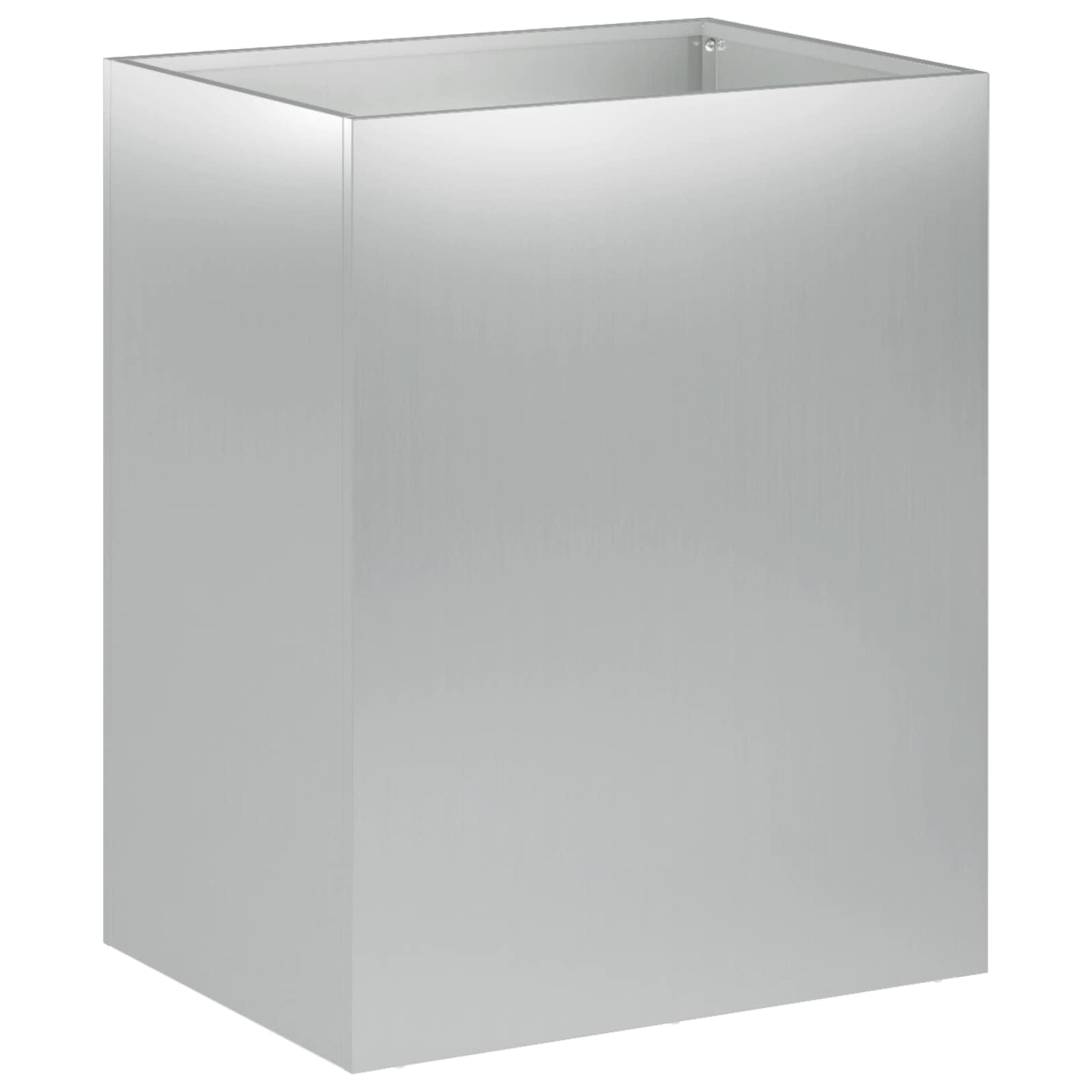 Kerti cserép 2 db ezüst 40 x 30 x 40 cm horganyzott acél