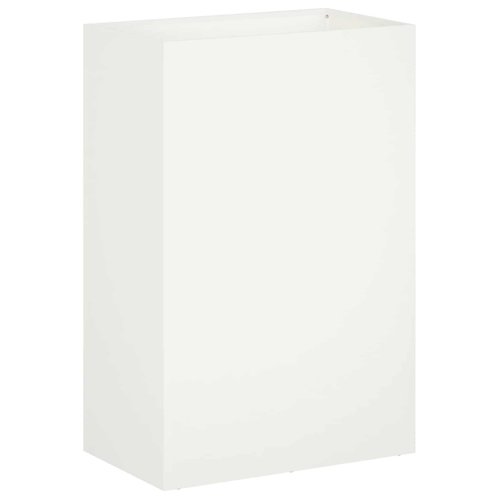 Kerti cserép 2 db fehér 40 x 30 x 75 cm hidegen hengerelt acél