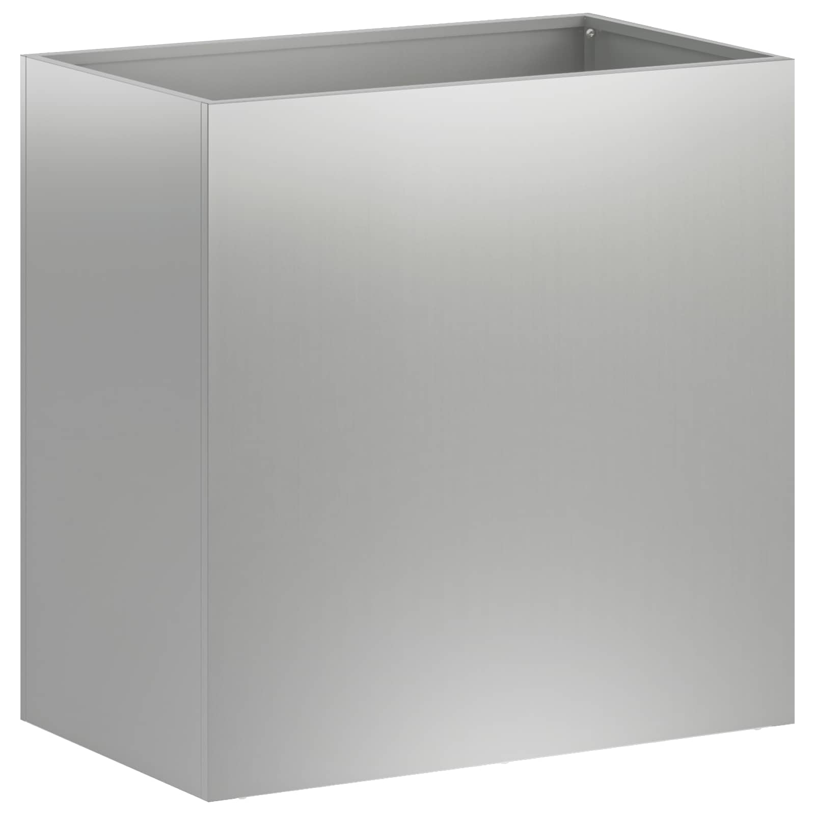 Kerti cserép 2 db ezüst 50 x 30 x 40 cm horganyzott acél