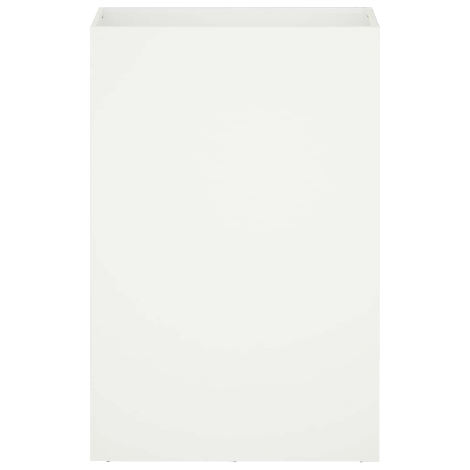 Kerti cserép 2 db fehér 50 x 30 x 75 cm hidegen hengerelt acél