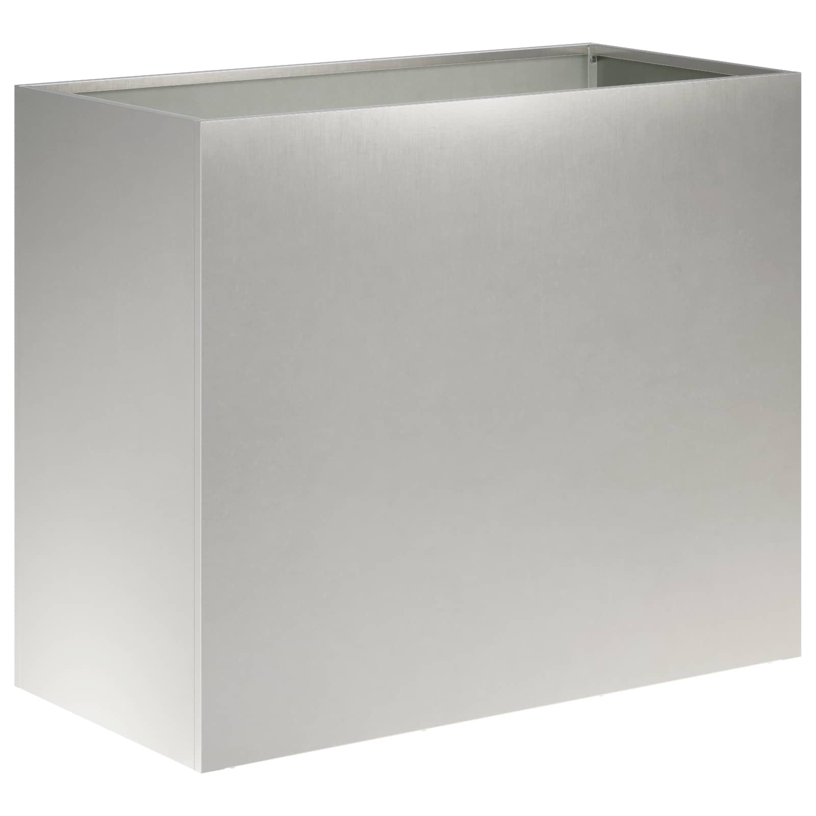 Kerti cserép 2 db ezüst 60 x 30 x 40 cm rozsdamentes acél