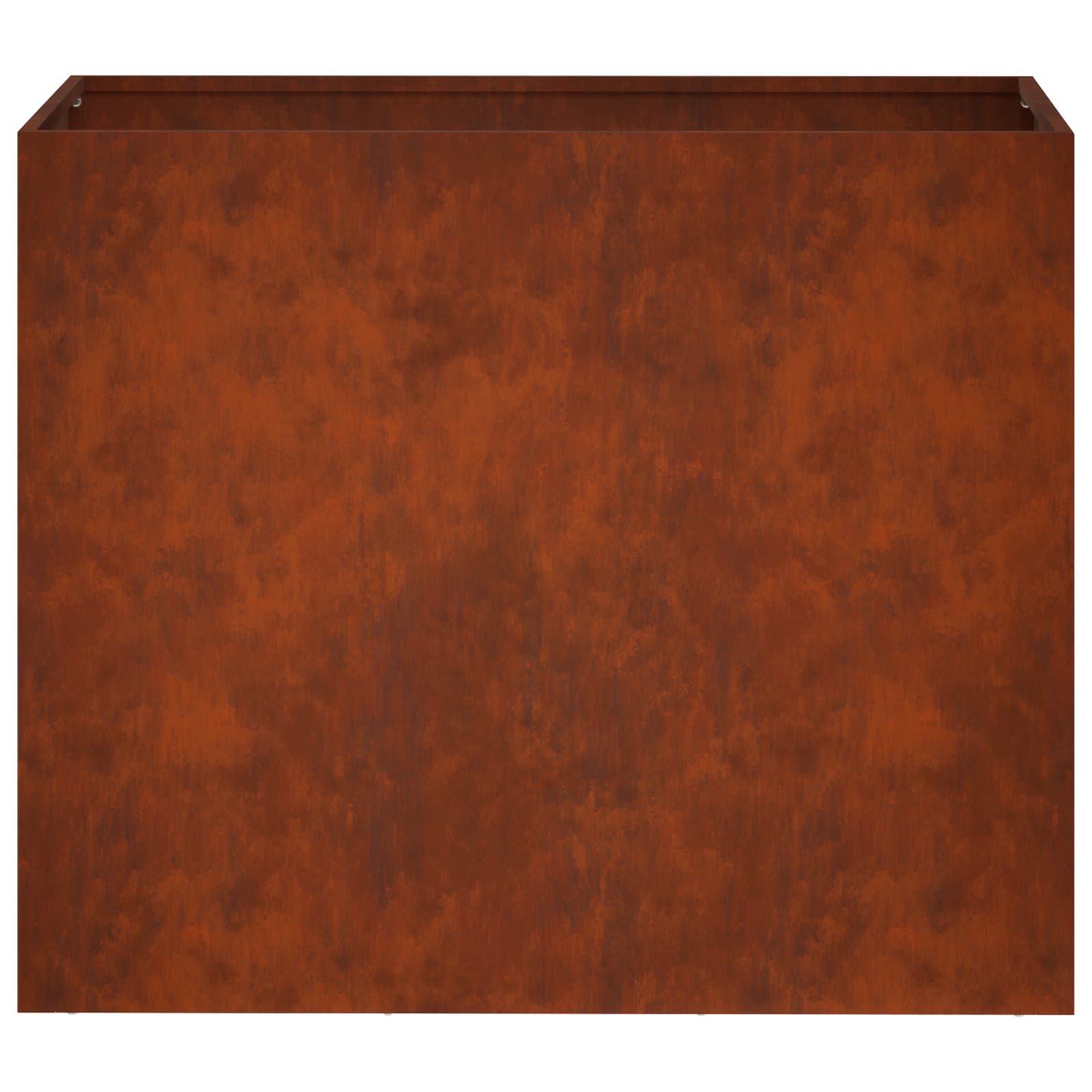 Kerti cserép rozsdás 60 x 30 x 50 cm időjárásálló acél