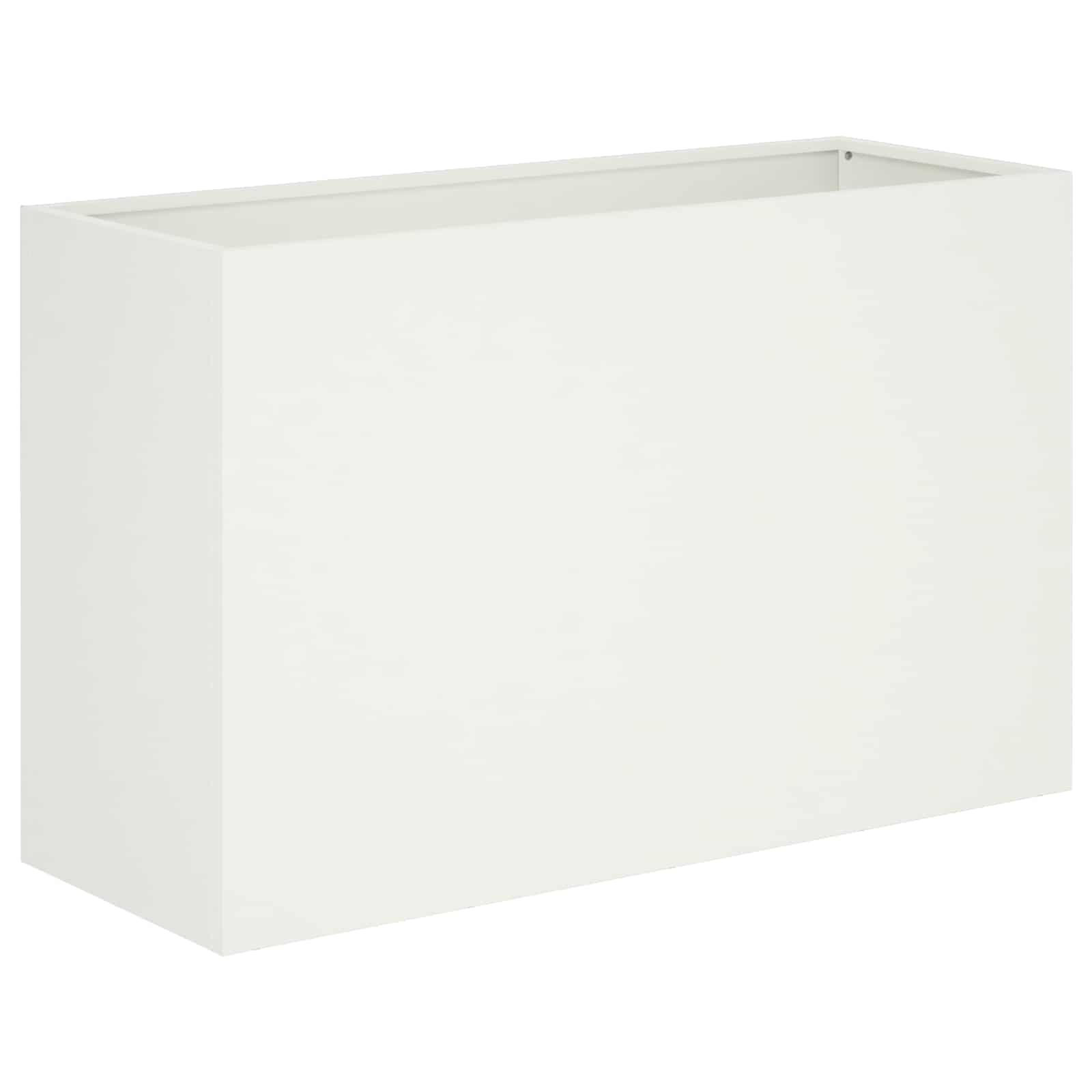 Kerti cserép 2 db fehér 80 x 30 x 40 cm hidegen hengerelt acél