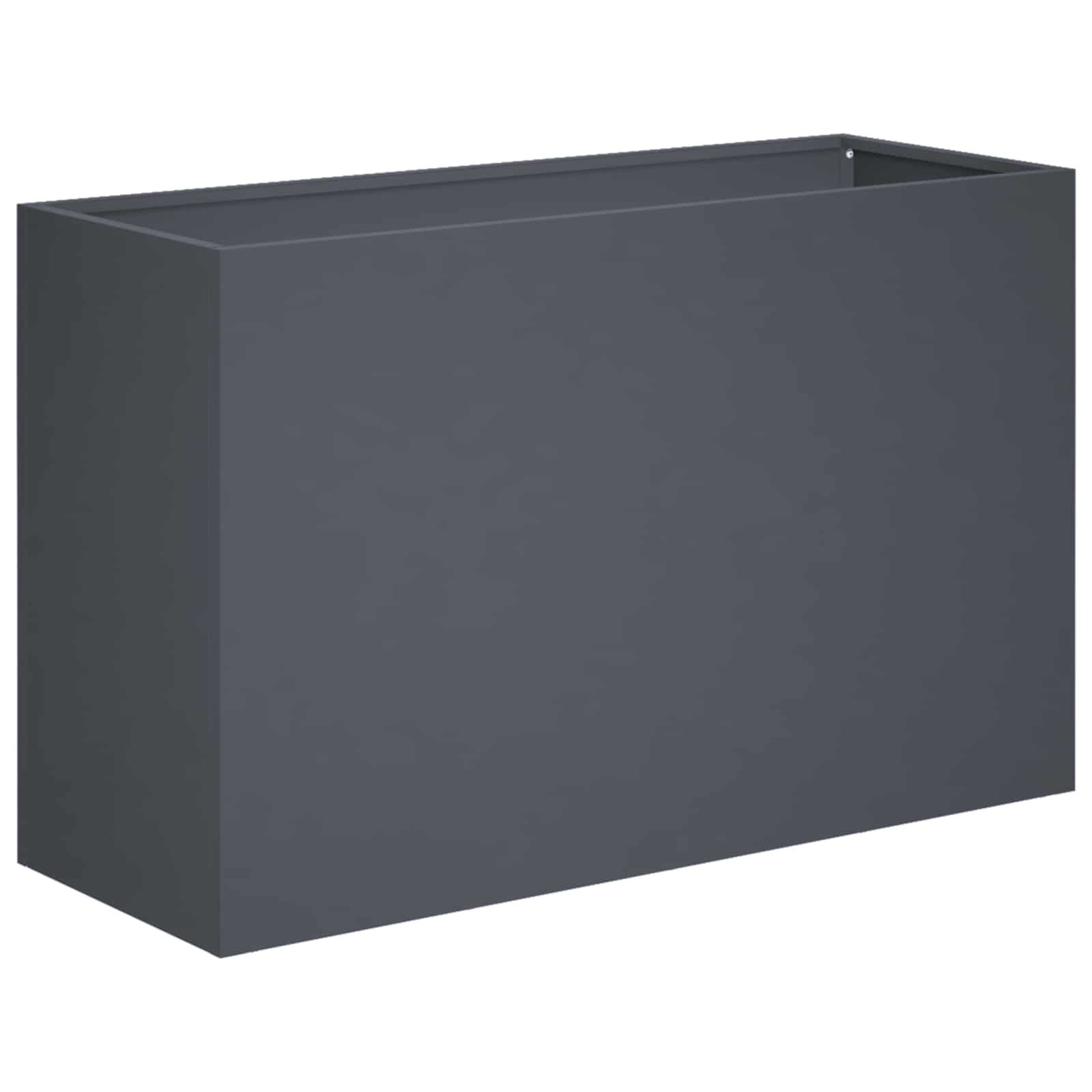 Kerti cserép 2 db antracitszürke 80 x 30 x 50 cm