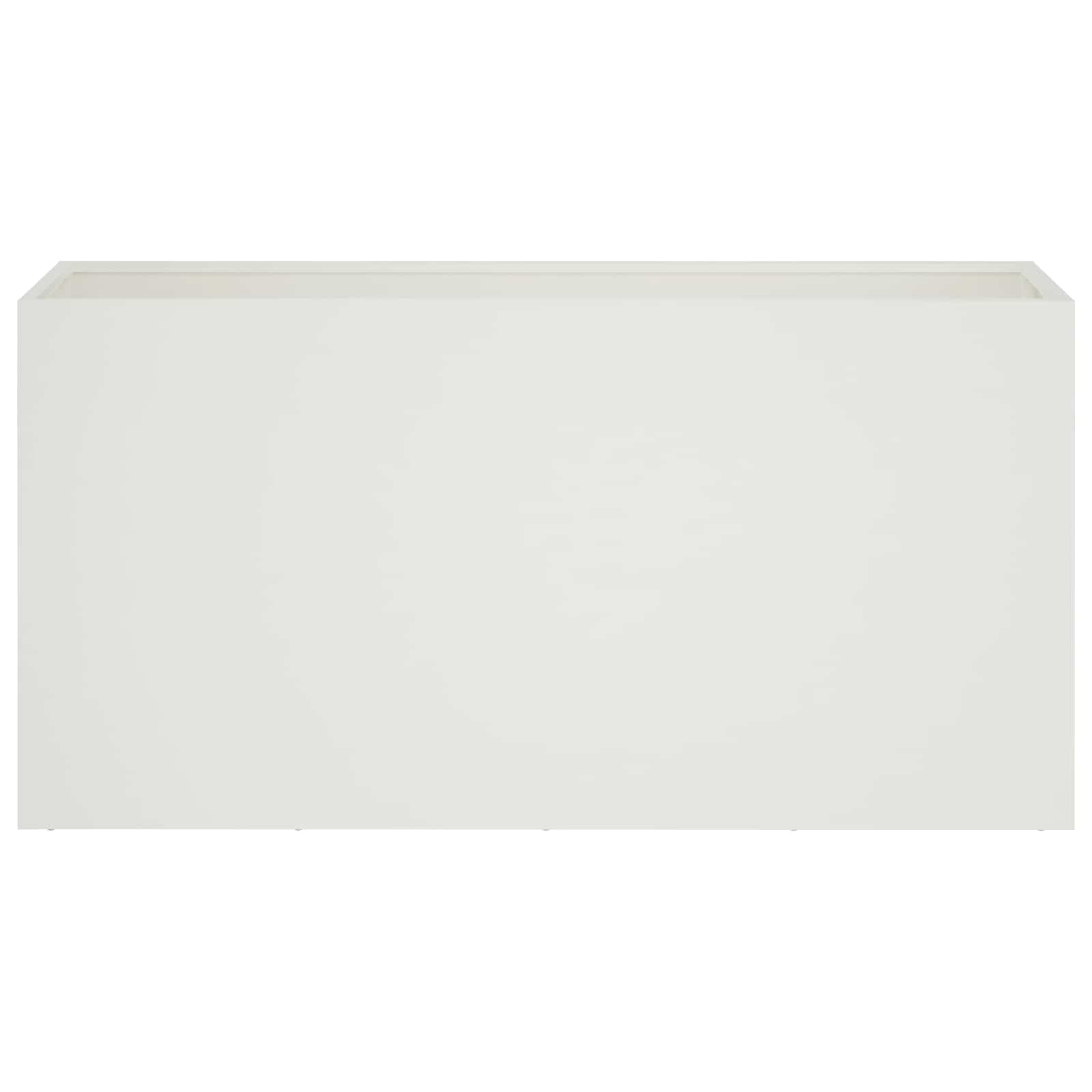 Kerti cserép 2 db fehér 100 x 30 x 50 cm hidegen hengerelt acél