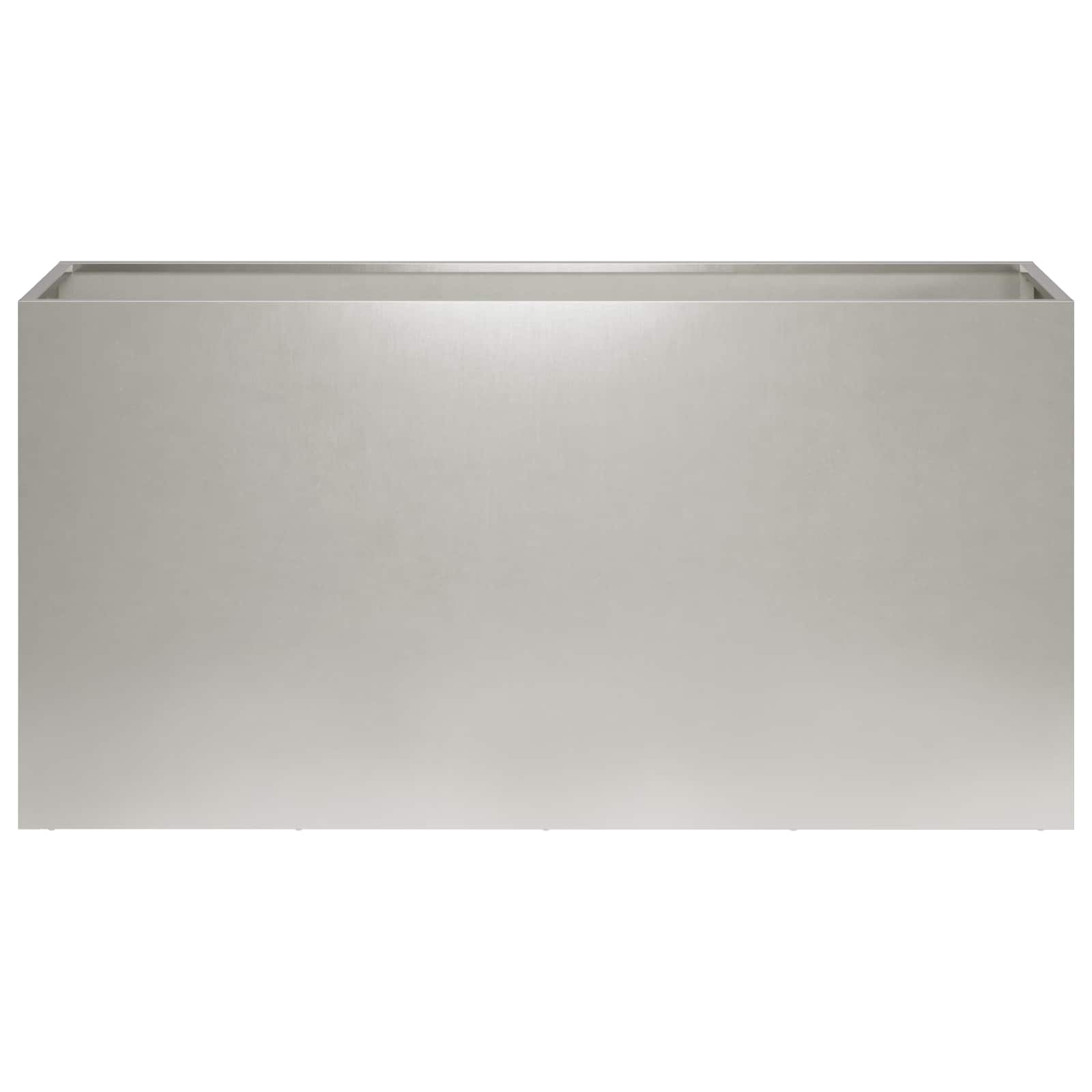 Kerti cserép 2 db ezüst 100 x 30 x 50 cm rozsdamentes acél