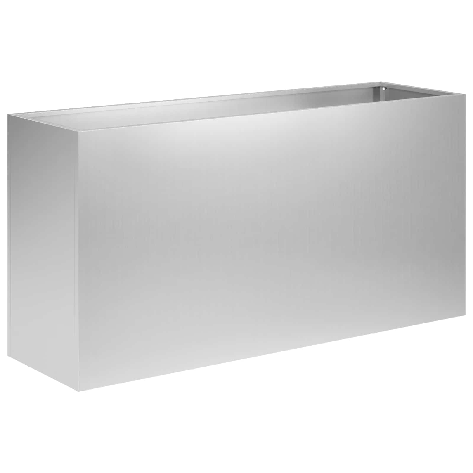Kerti cserép ezüst 100 x 30 x 50 cm horganyzott acél