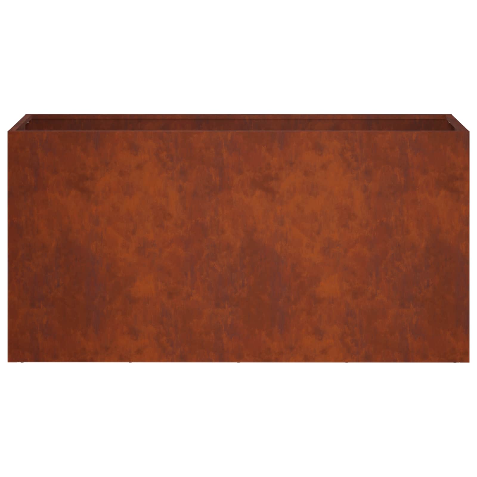 Kerti cserép 2 db rozsdás 100 x 30 x 50 cm időjárásálló acél