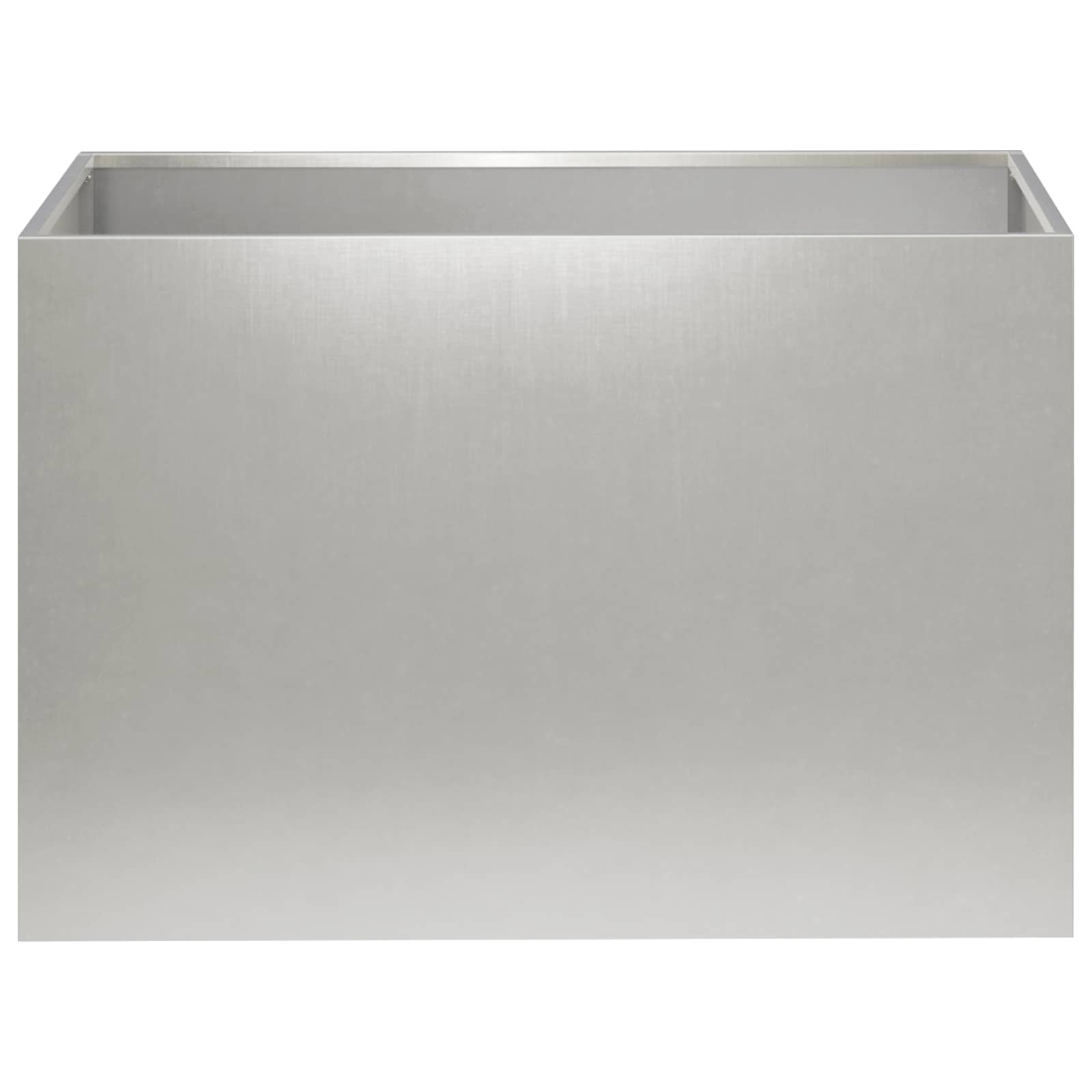 Kerti cserép ezüst 50 x 40 x 40 cm rozsdamentes acél