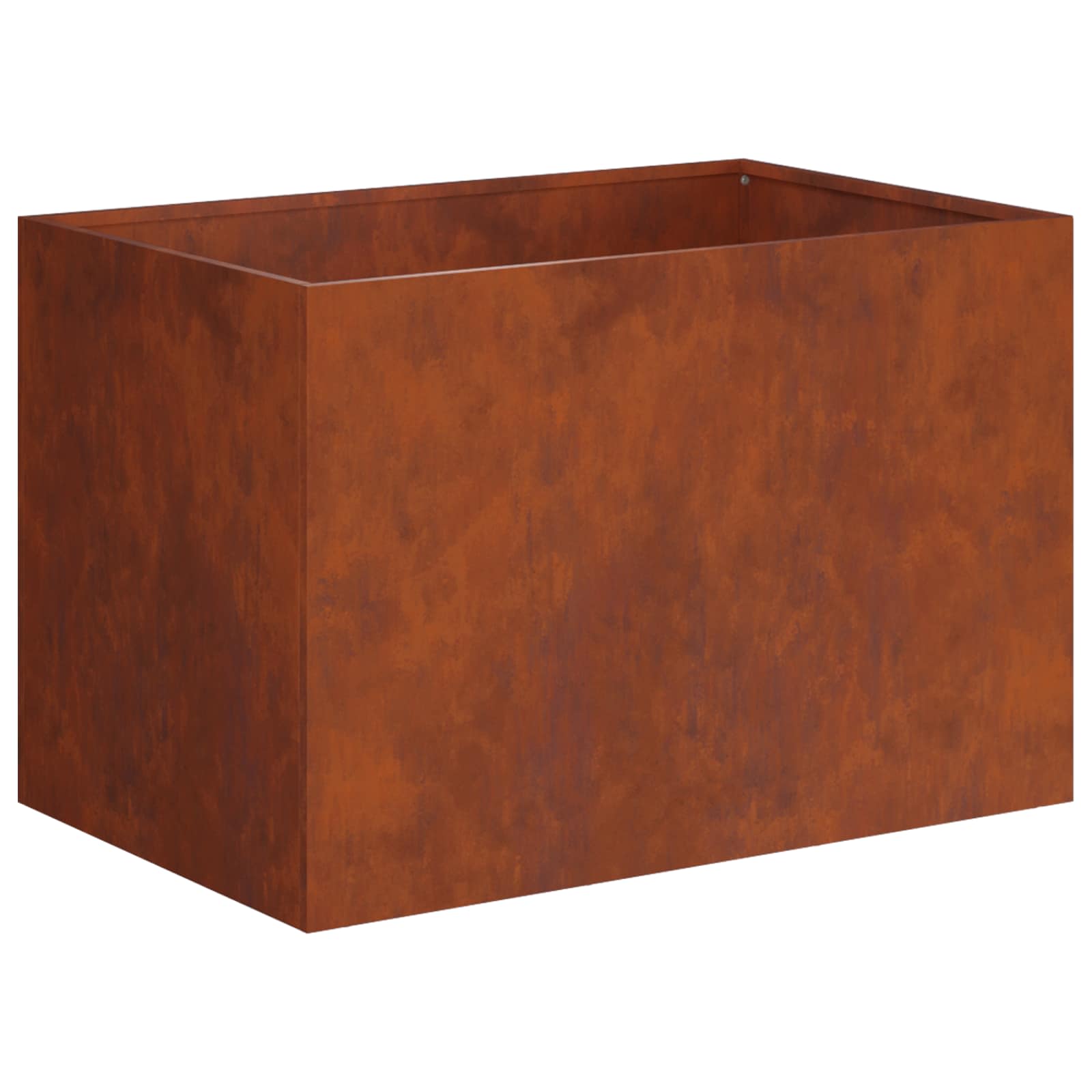 Kerti cserép rozsdás 60 x 40 x 40 cm időjárásálló acél