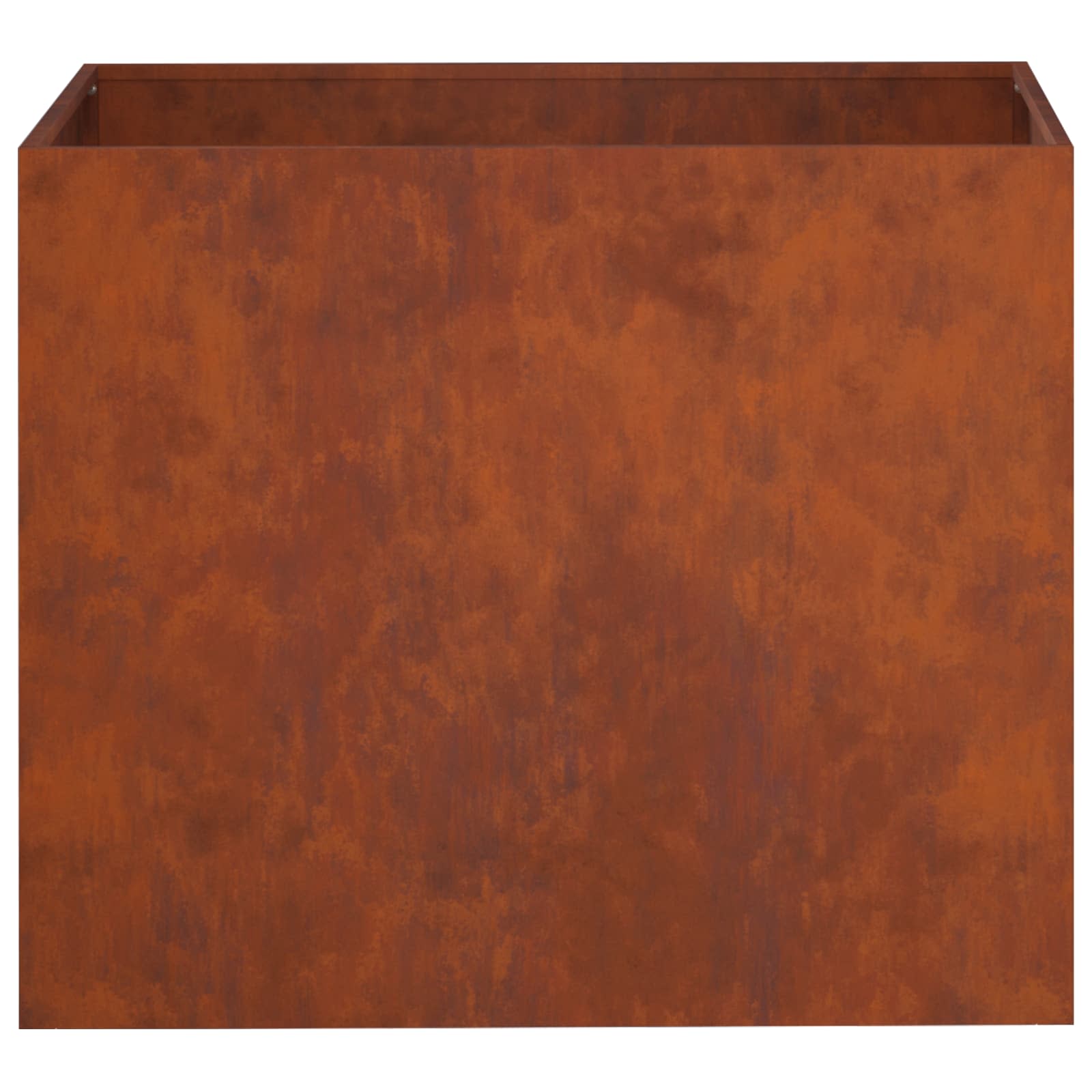 Kerti cserép rozsdás 60 x 40 x 50 cm időjárásálló acél