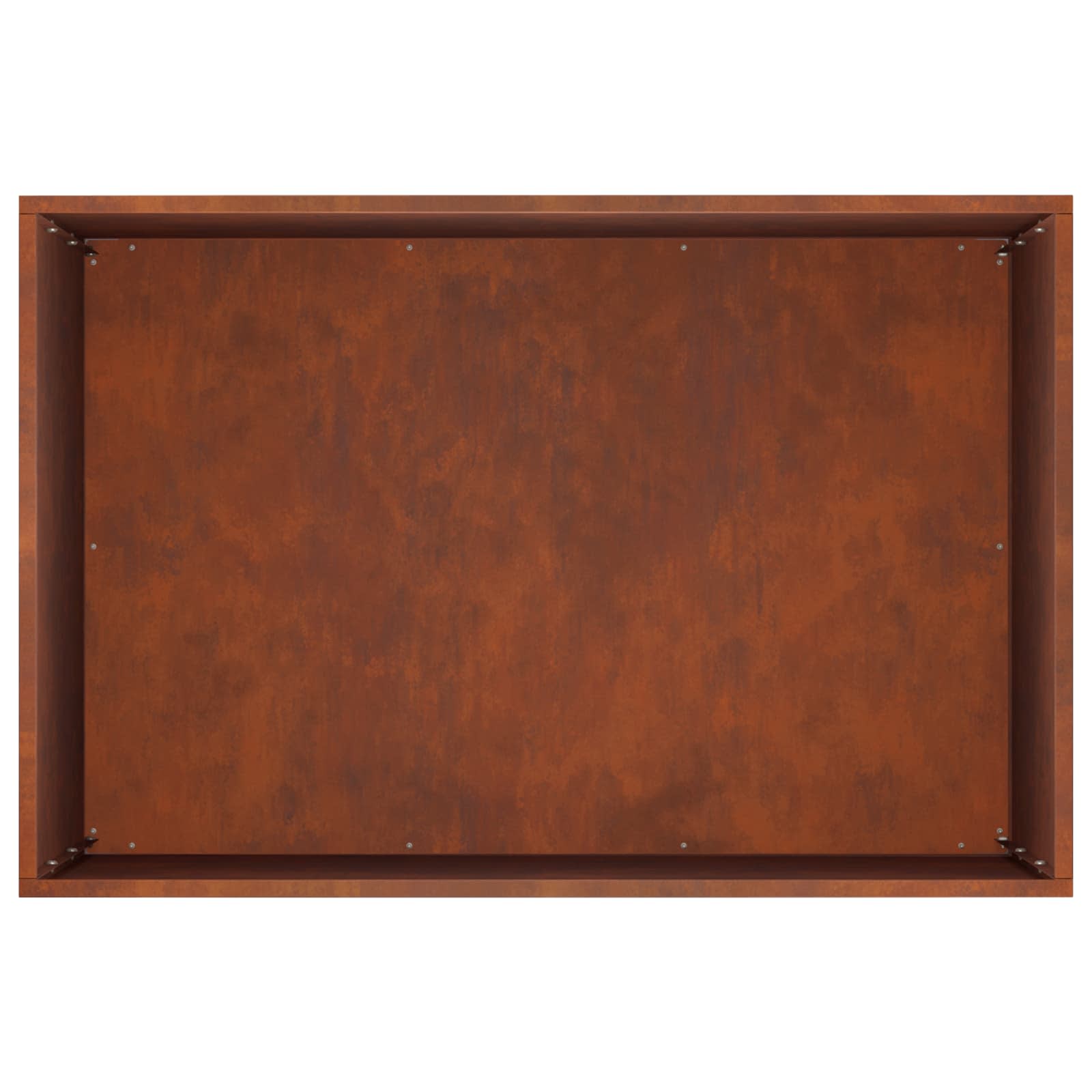 Kerti cserép rozsdás 60 x 40 x 50 cm időjárásálló acél