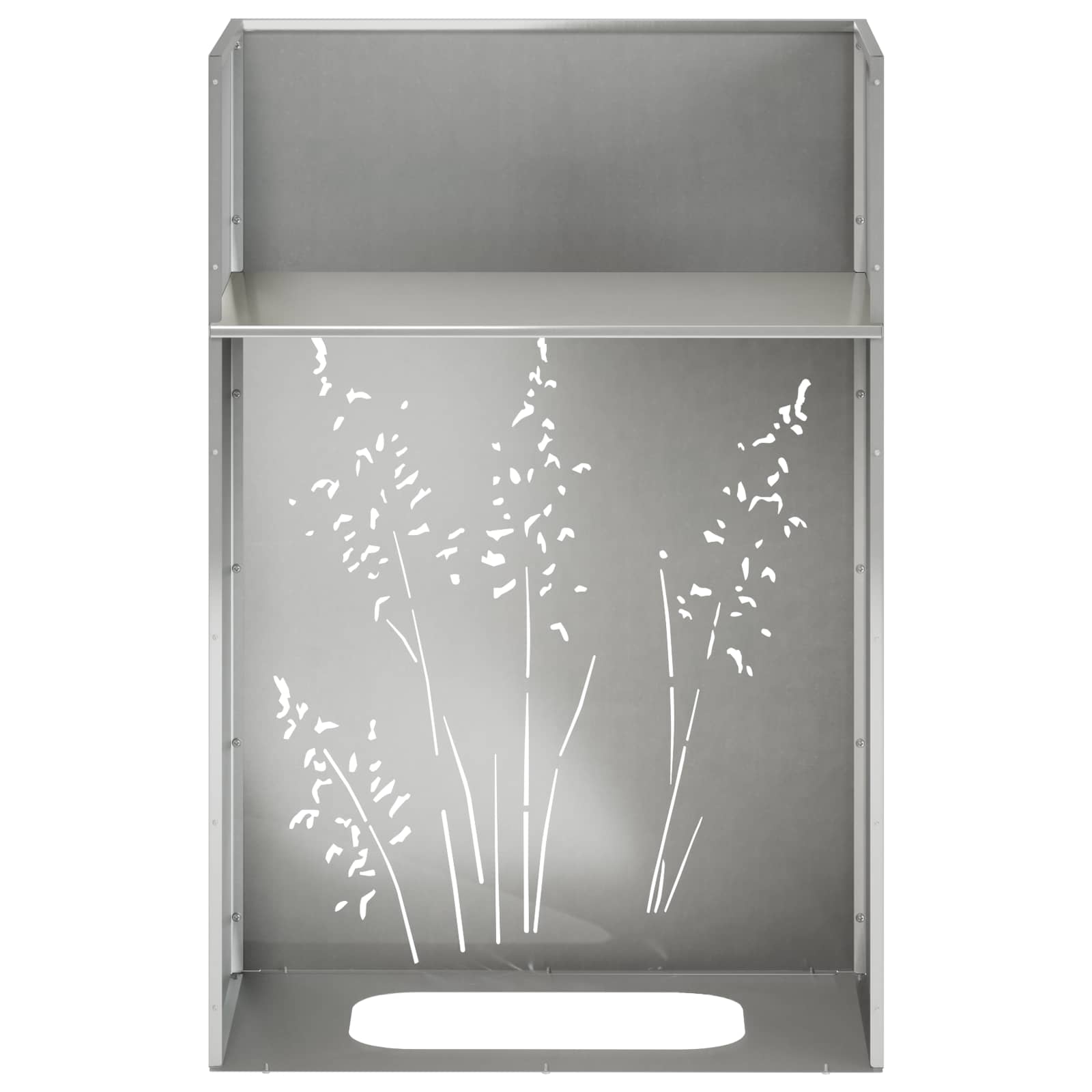 Kerti cserép ezüst 50 x 30 x 75 cm rozsdamentes acél