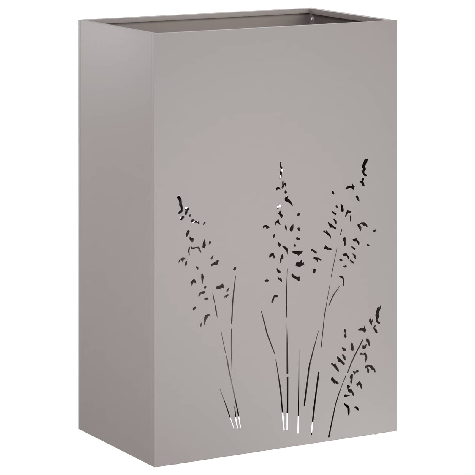 Kerti cserép 2 db rozsdás 50 x 30 x 75 cm időjárásálló acél